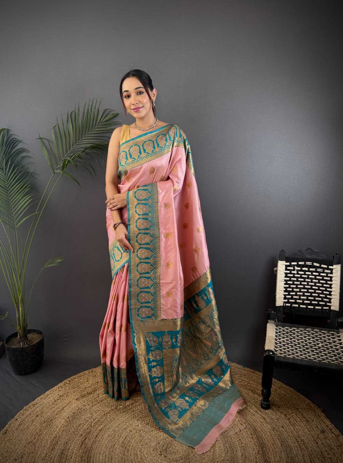 Banarasi Soft Silk Zari Border Saree