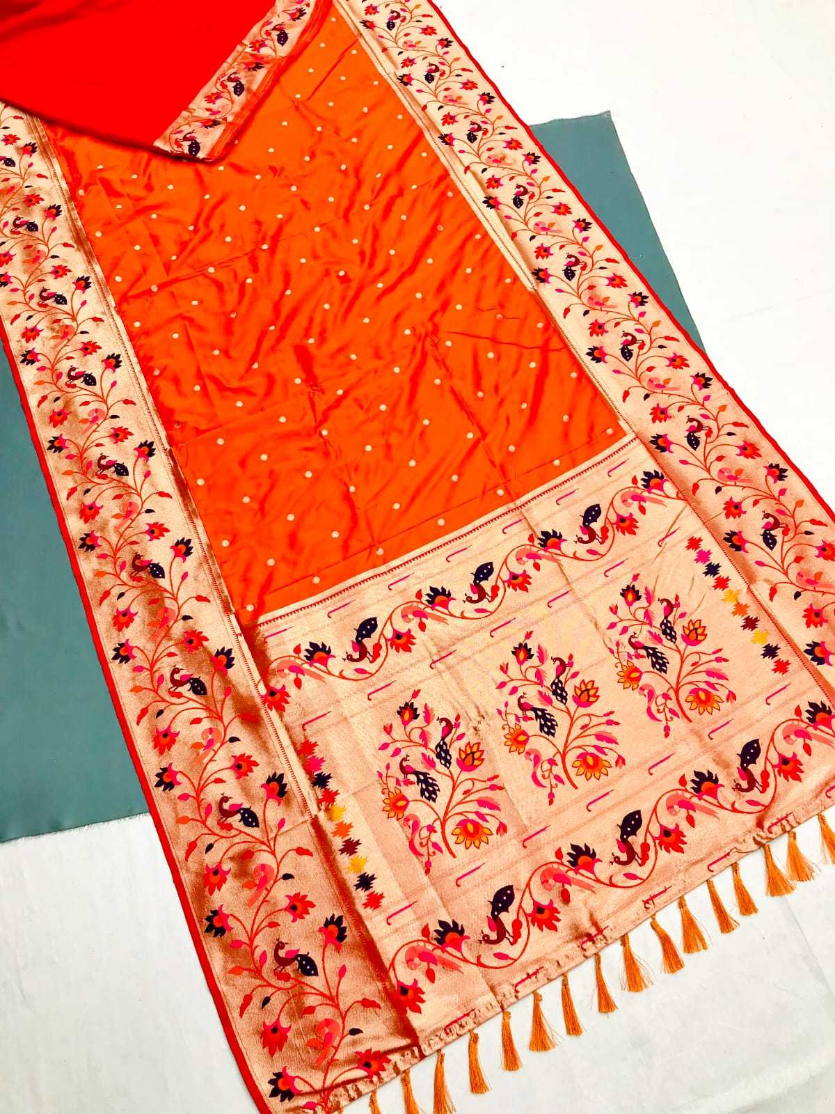 Full Well Kanjivaram Silk Heavy Saree
