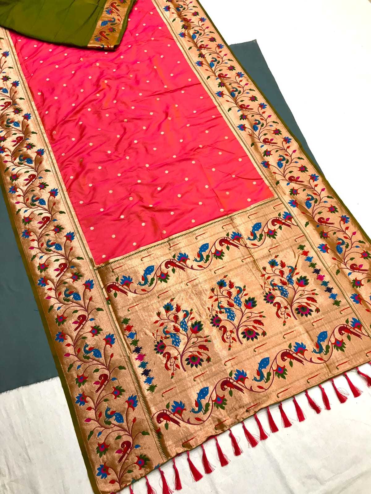 Full Well Kanjivaram Silk Heavy Saree
