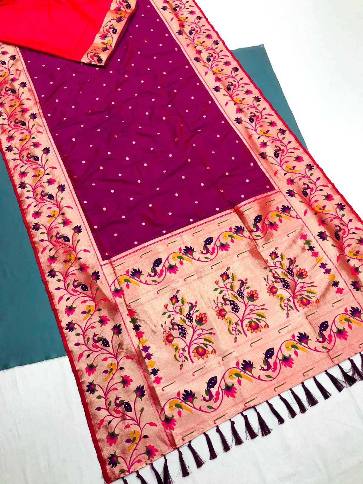 Full Well Kanjivaram Silk Heavy Saree