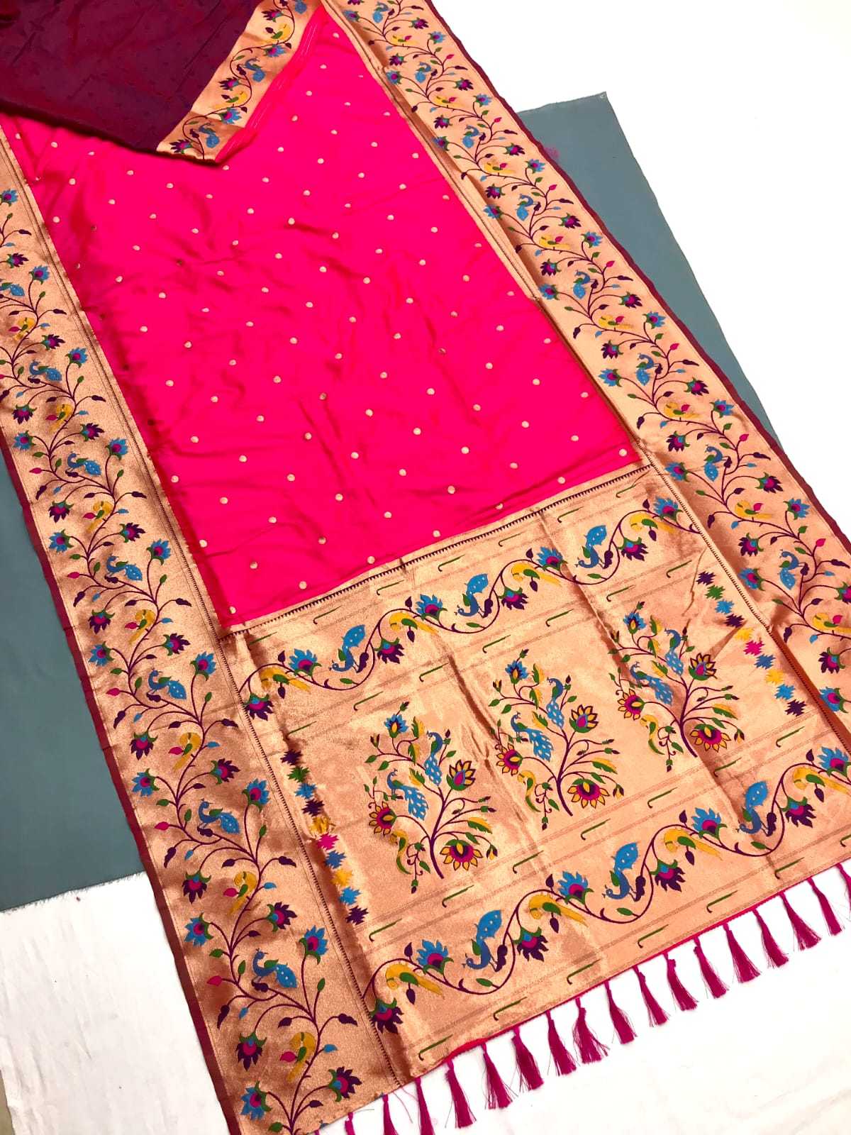 Full Well Kanjivaram Silk Heavy Saree
