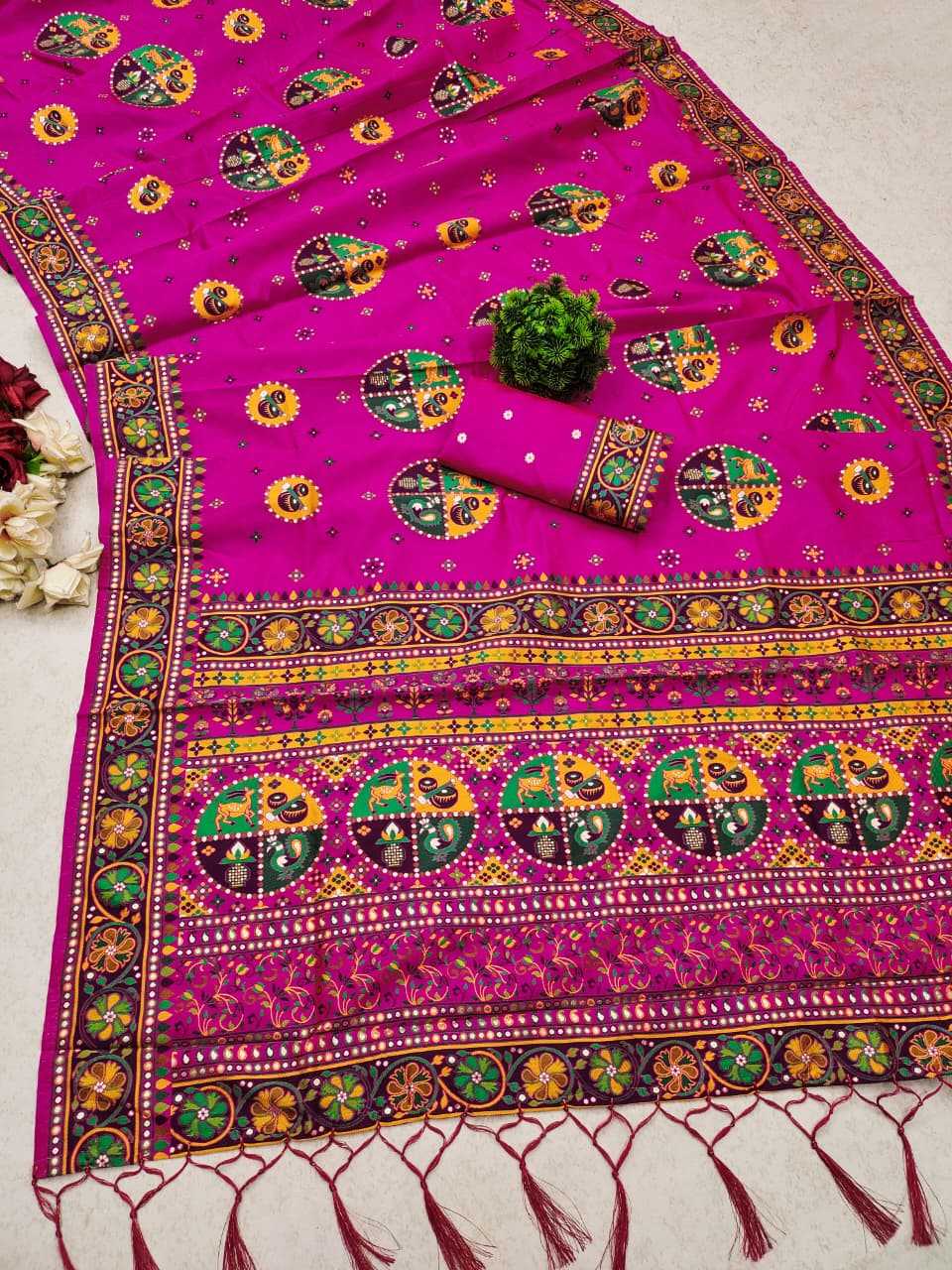 Shangar Pure Pashmina Designer Silk Saree