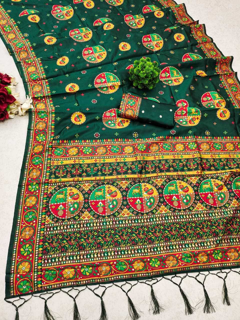Shangar Pure Pashmina Designer Silk Saree