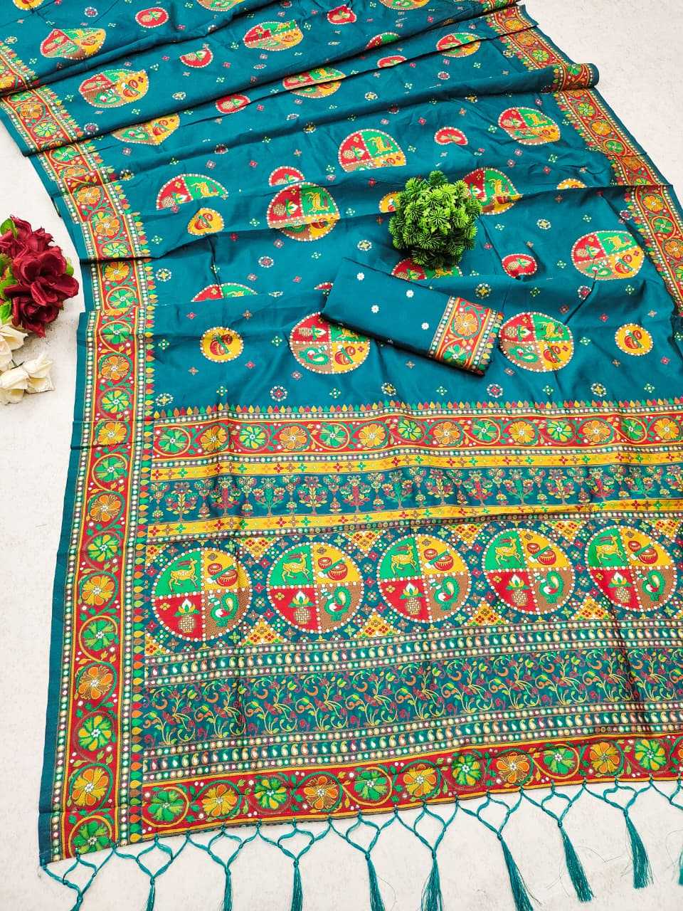 Shangar Pure Pashmina Designer Silk Saree