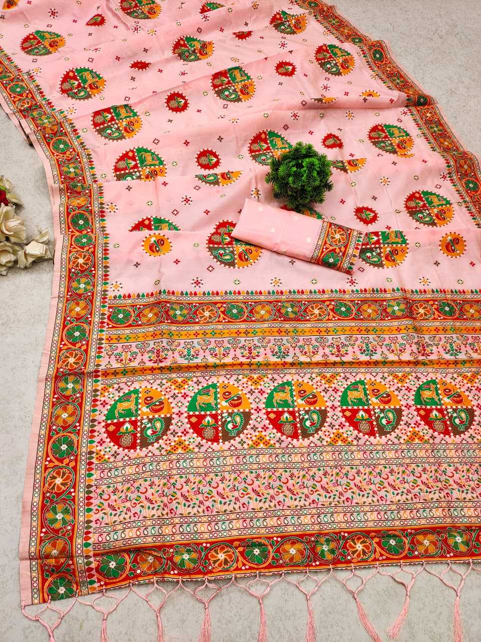 Shangar Pure Pashmina Designer Silk Saree