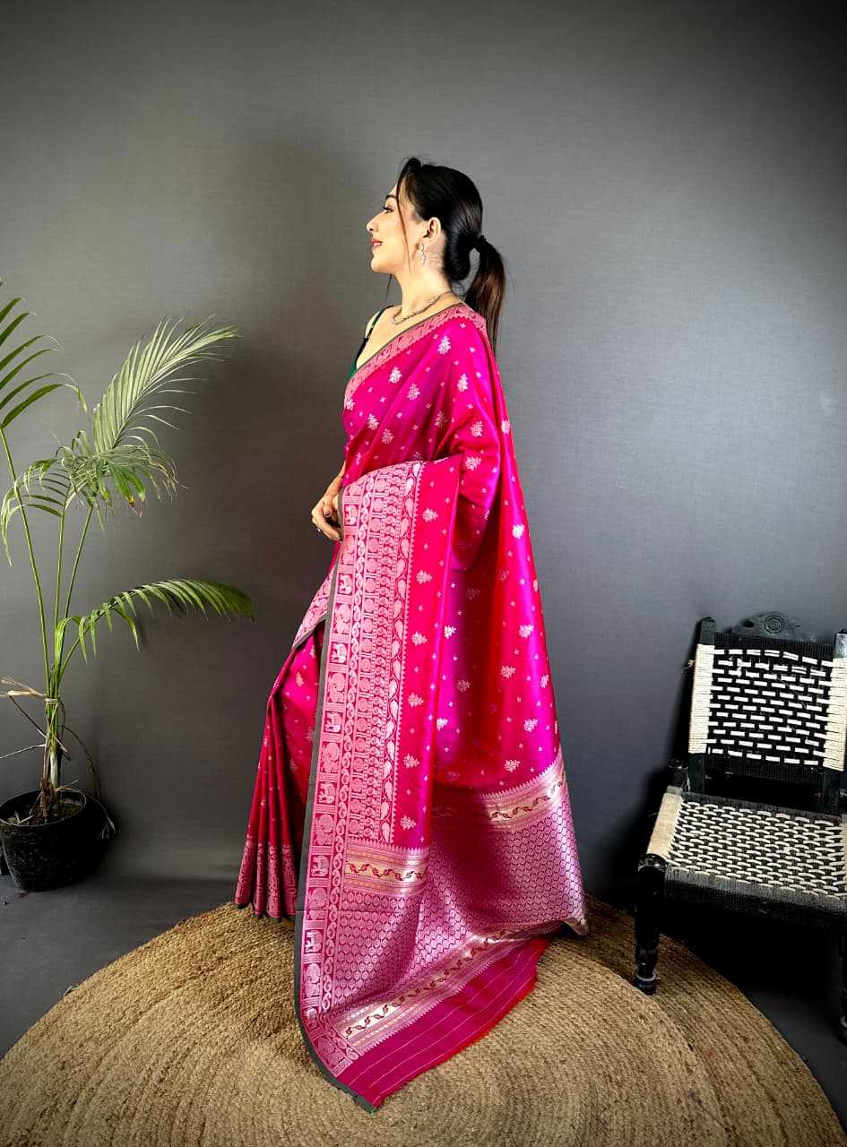 Banarasi Soft Silk Zari Border Saree