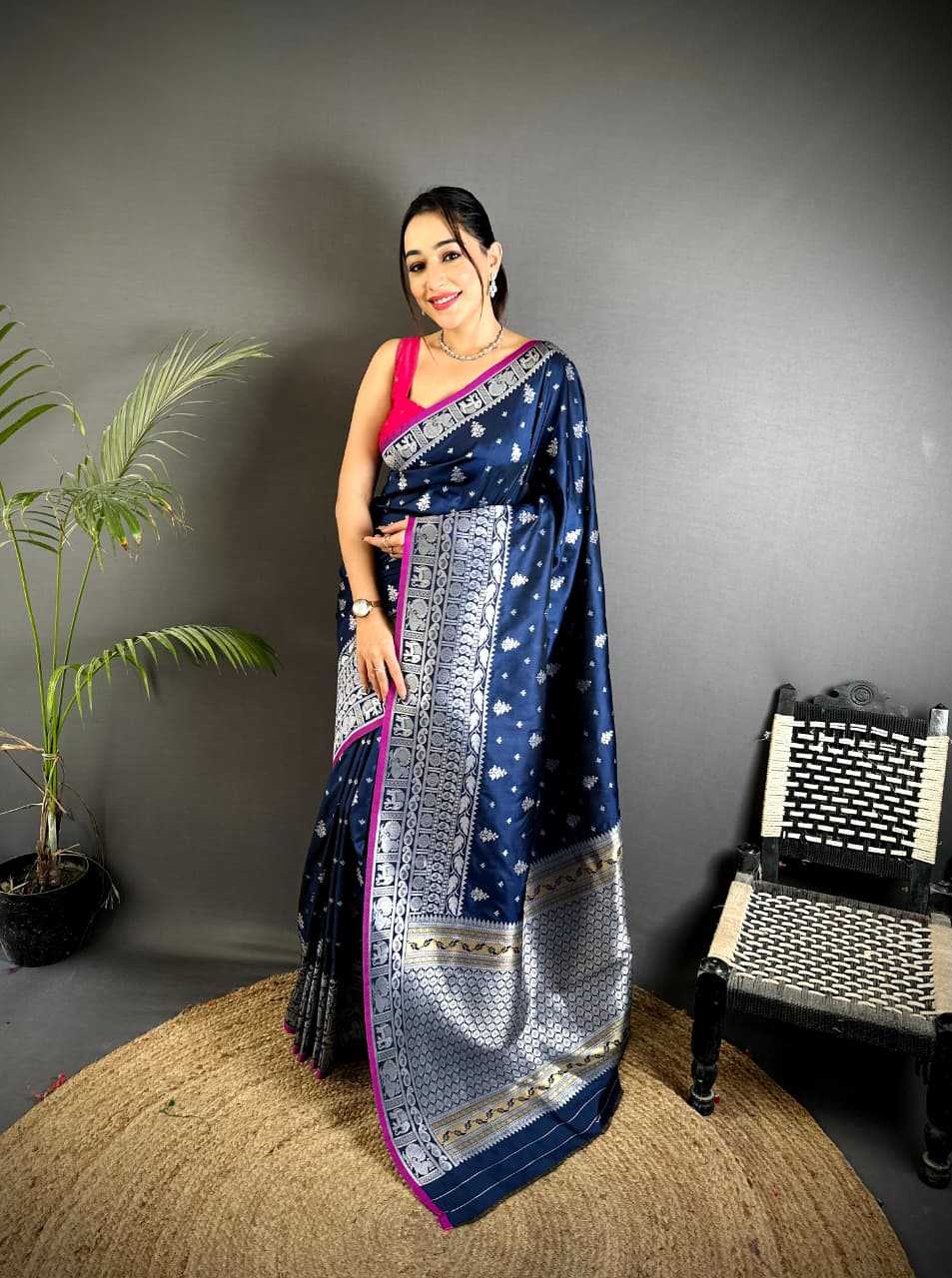 Banarasi Soft Silk Zari Border Saree