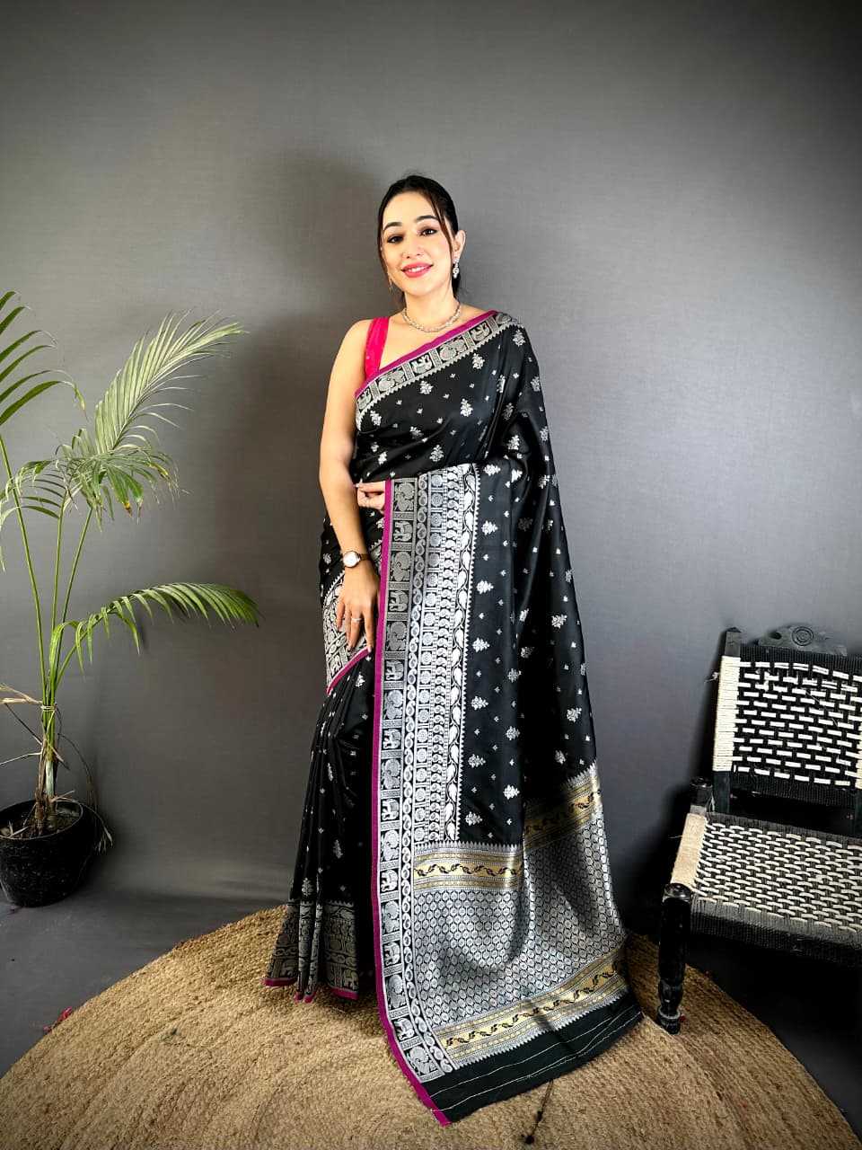 Banarasi Soft Silk Zari Border Saree