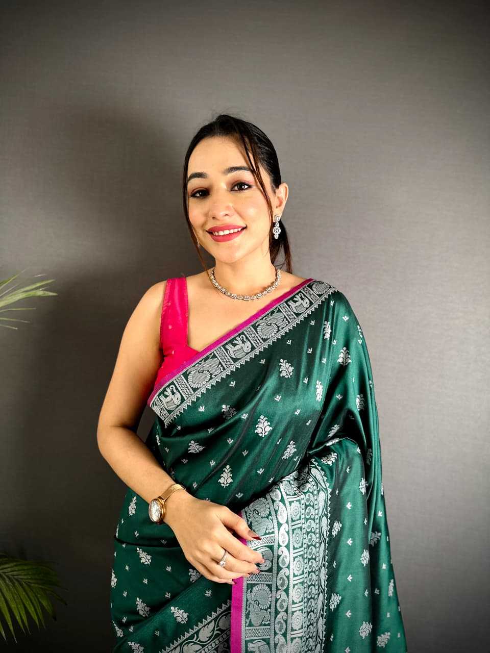 Banarasi Soft Silk Zari Border Saree