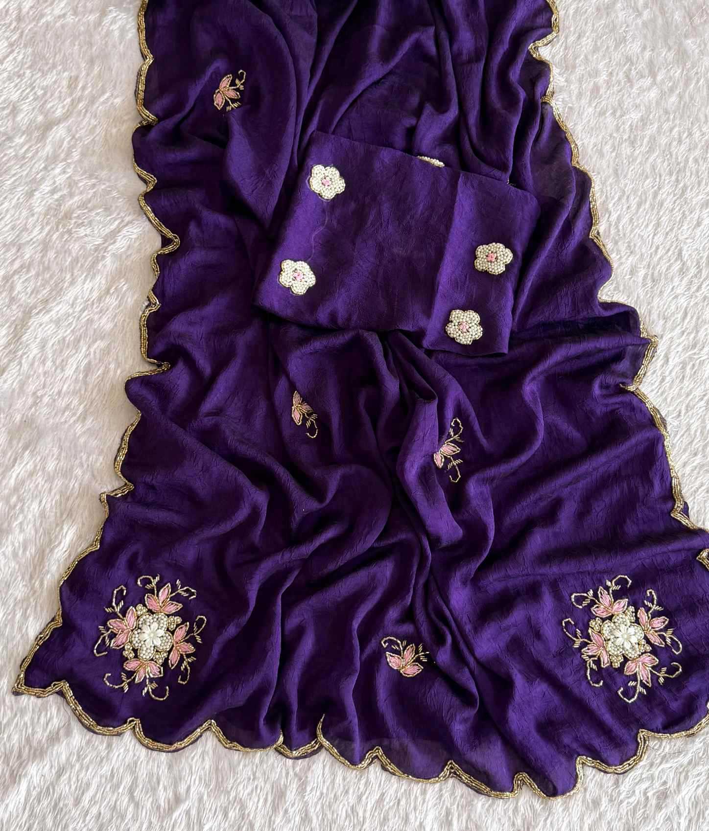 Soft Cursh Designer Saree