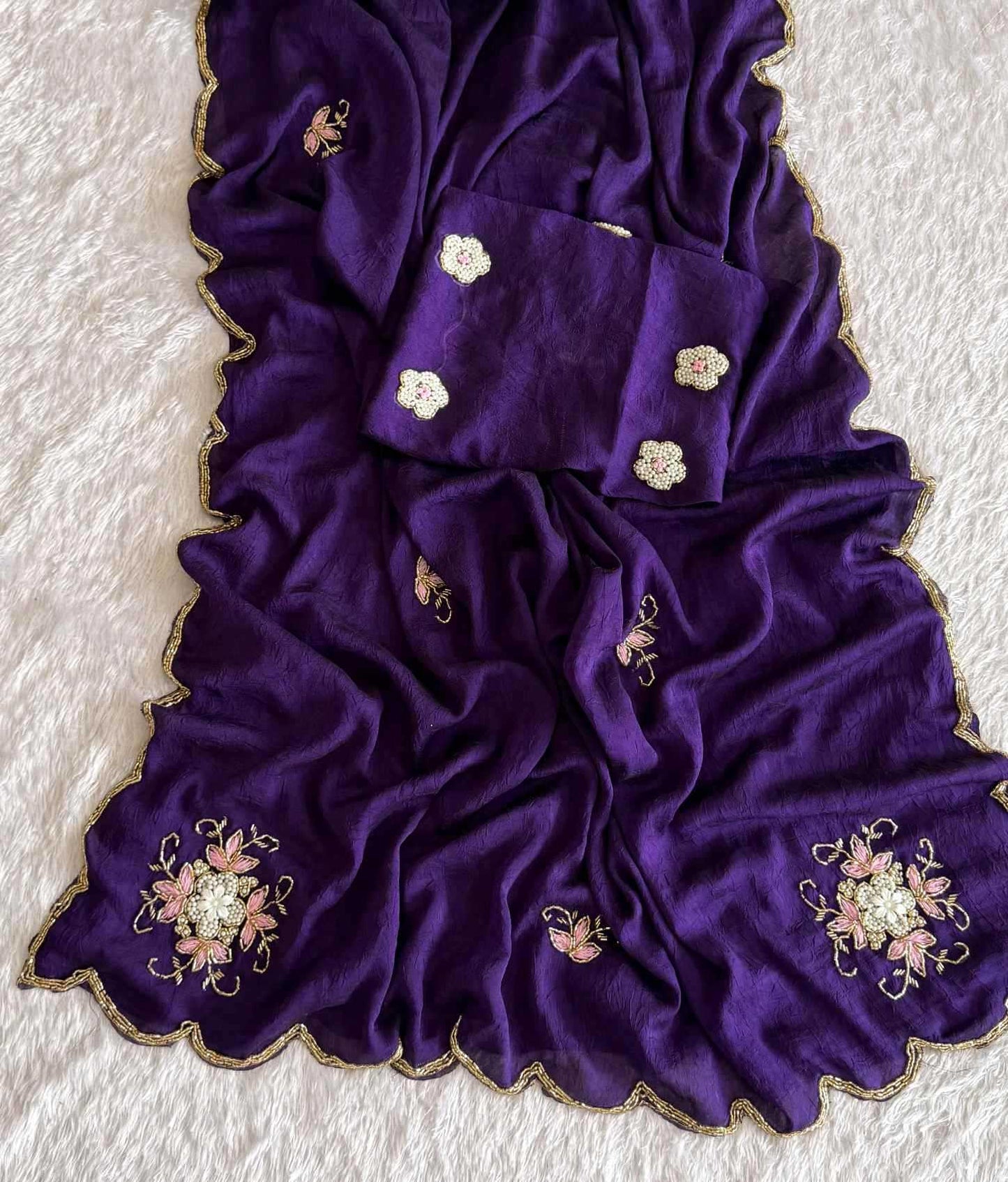 Soft Cursh Designer Saree