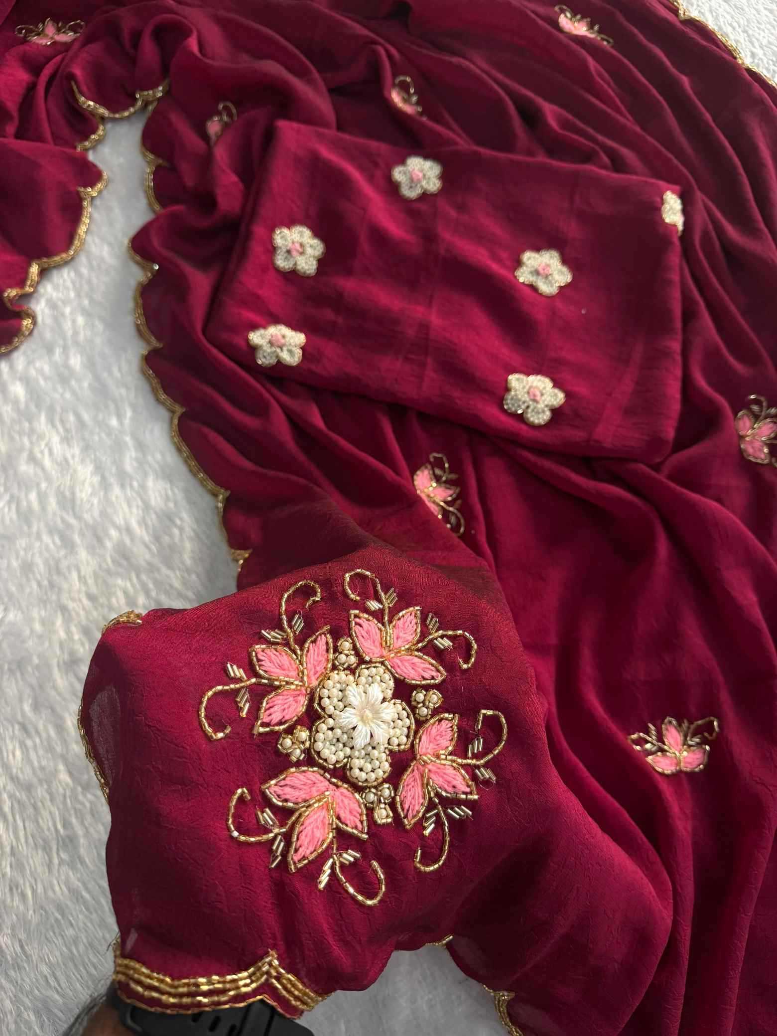 Soft Cursh Designer Saree