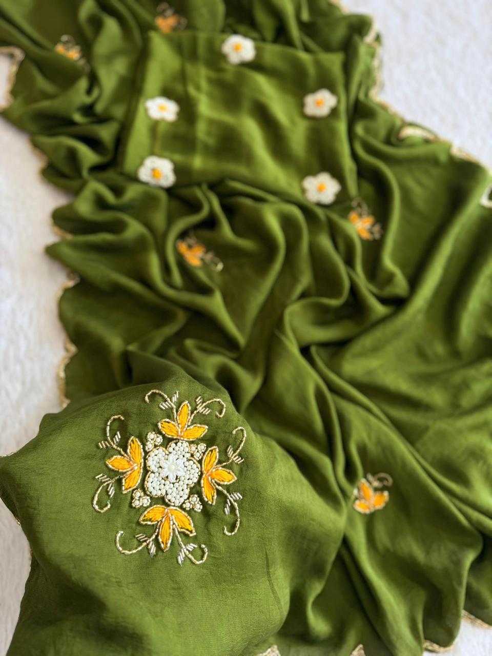 Advaita Soft Gold Crush Designer Saree