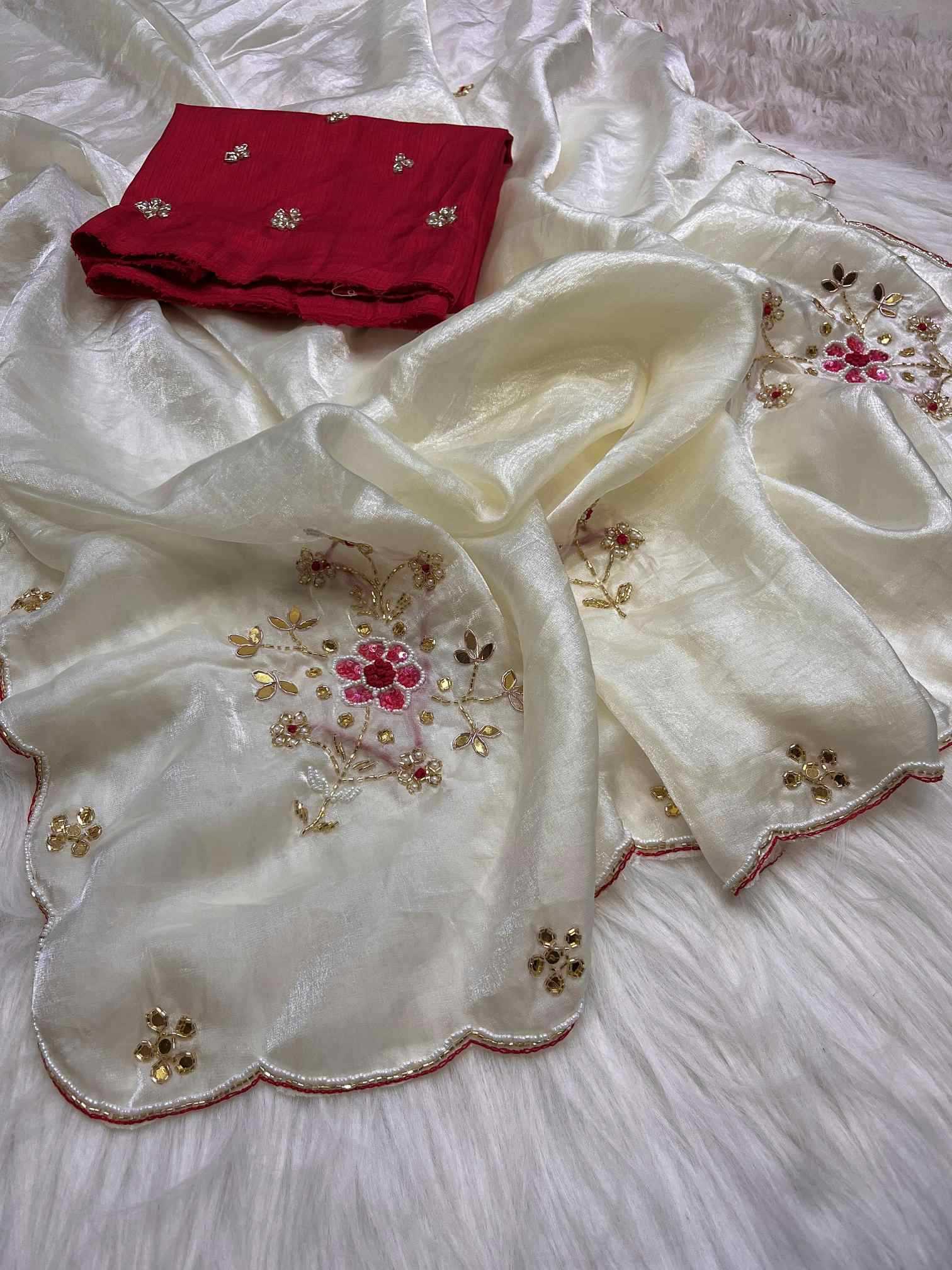 Satin Sequence Saree