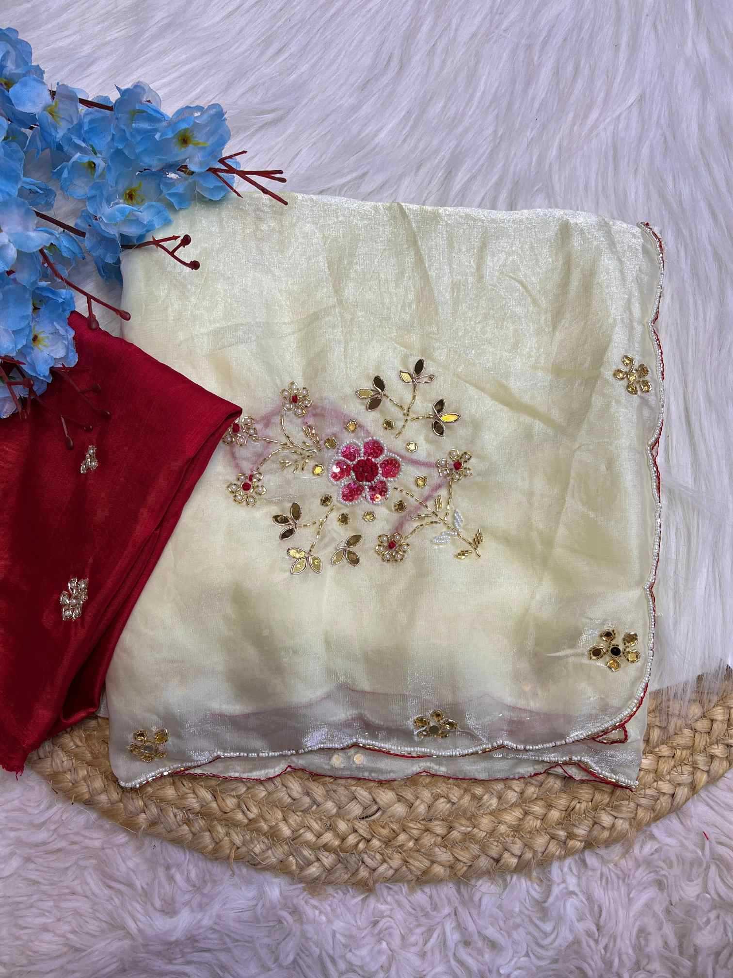 Satin Sequence Saree
