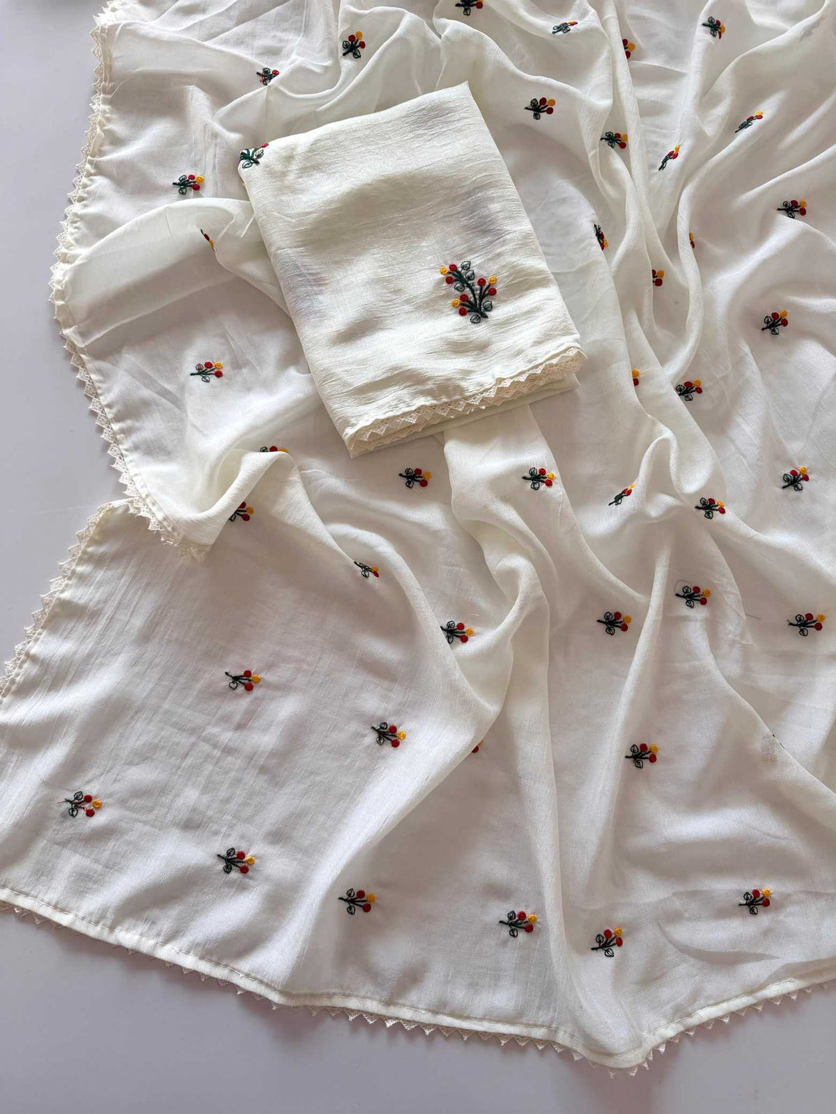 Akshara Soft Silk Saree in White