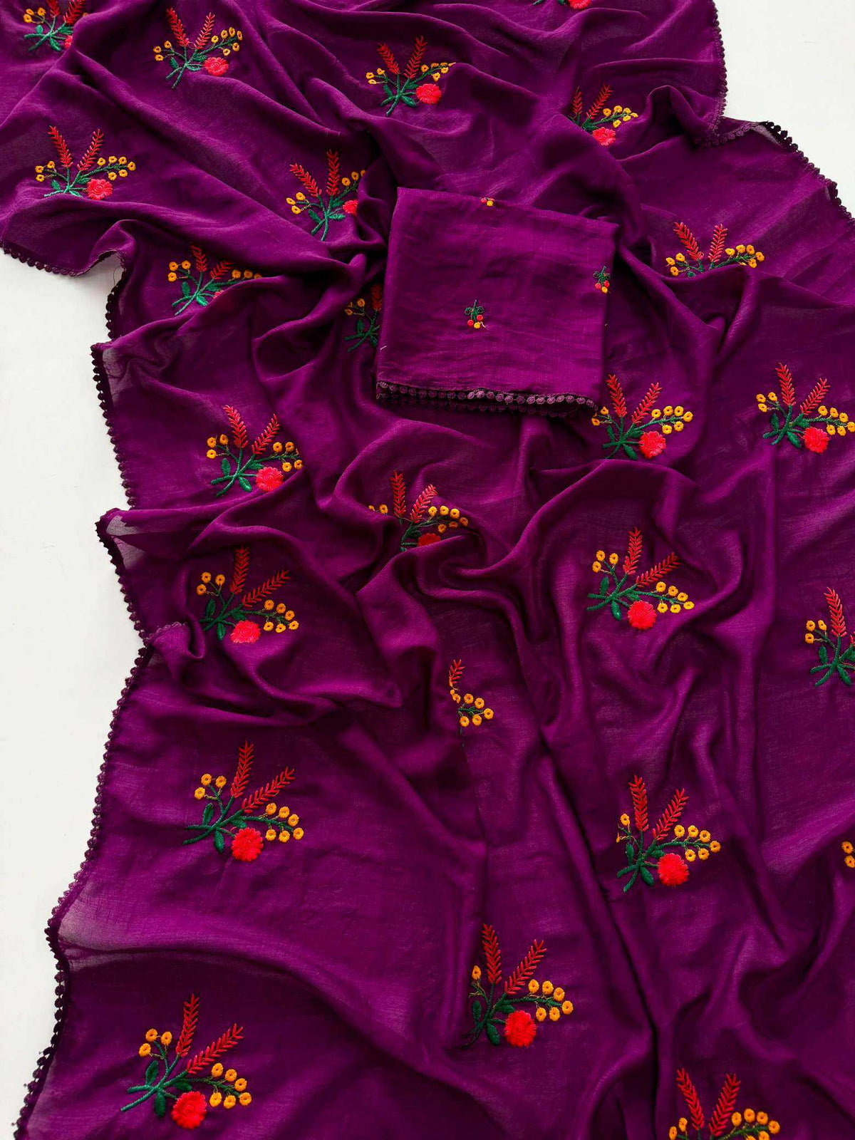 Amaira Soft Silk Saree in Red
