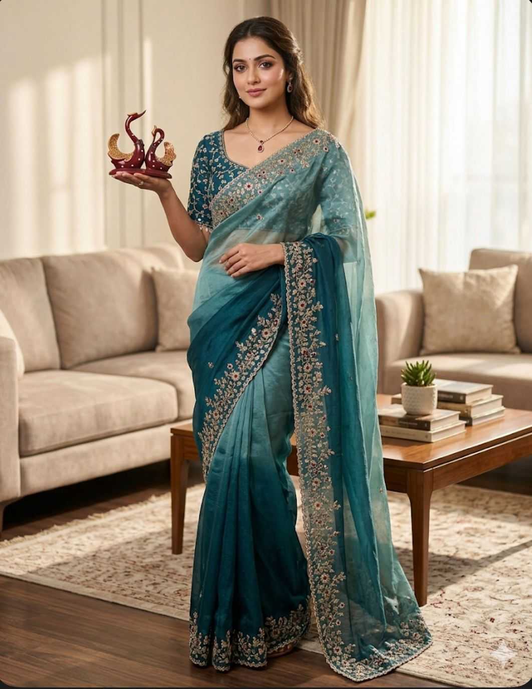 Space Silk Party Wear Saree