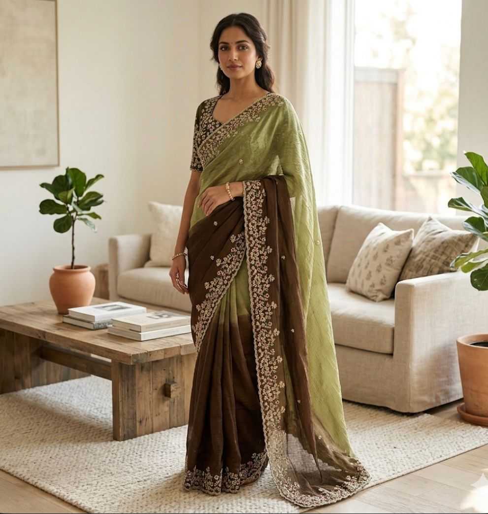 Space Silk Party Wear Saree