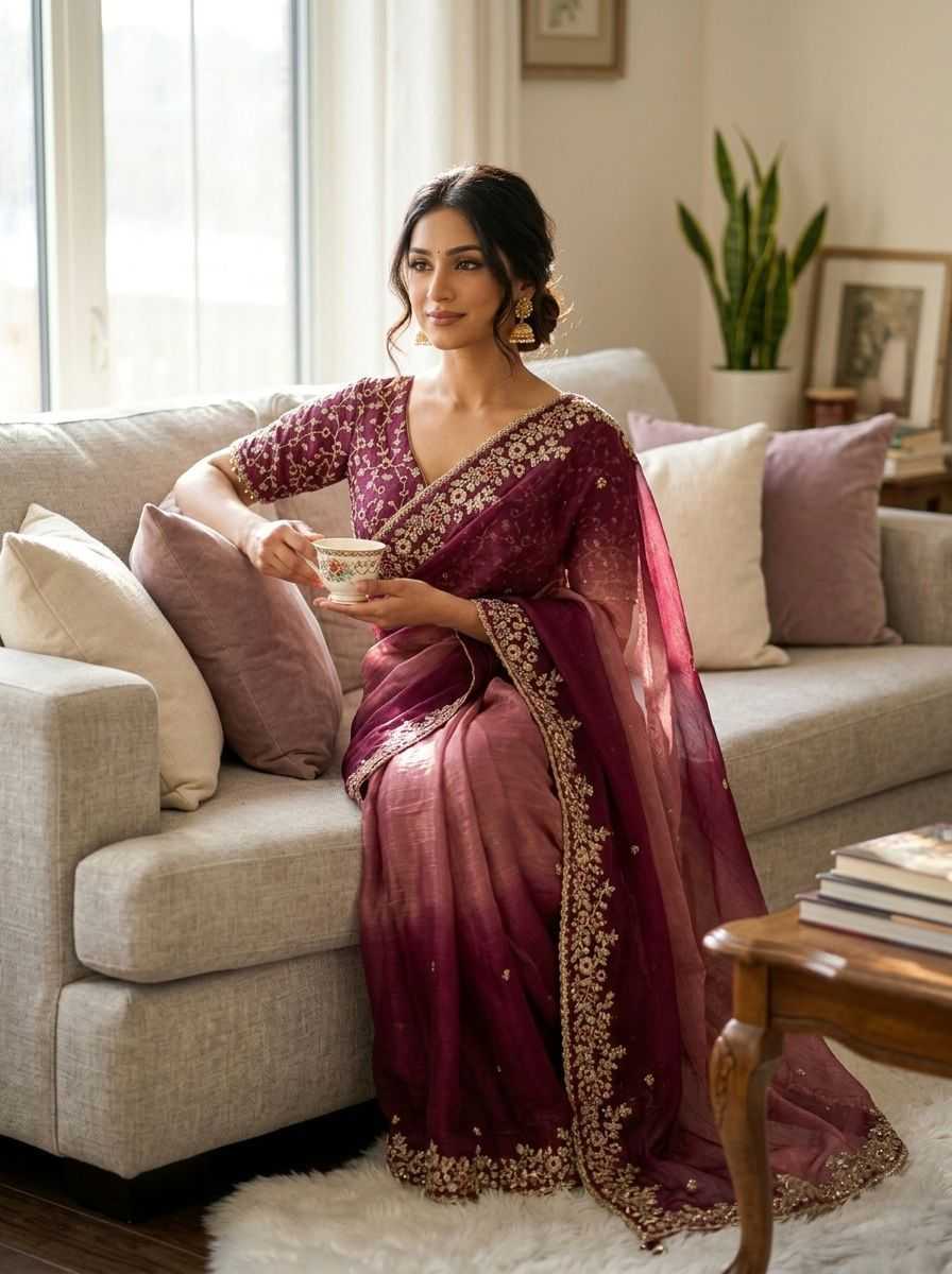 Space Silk Party Wear Saree