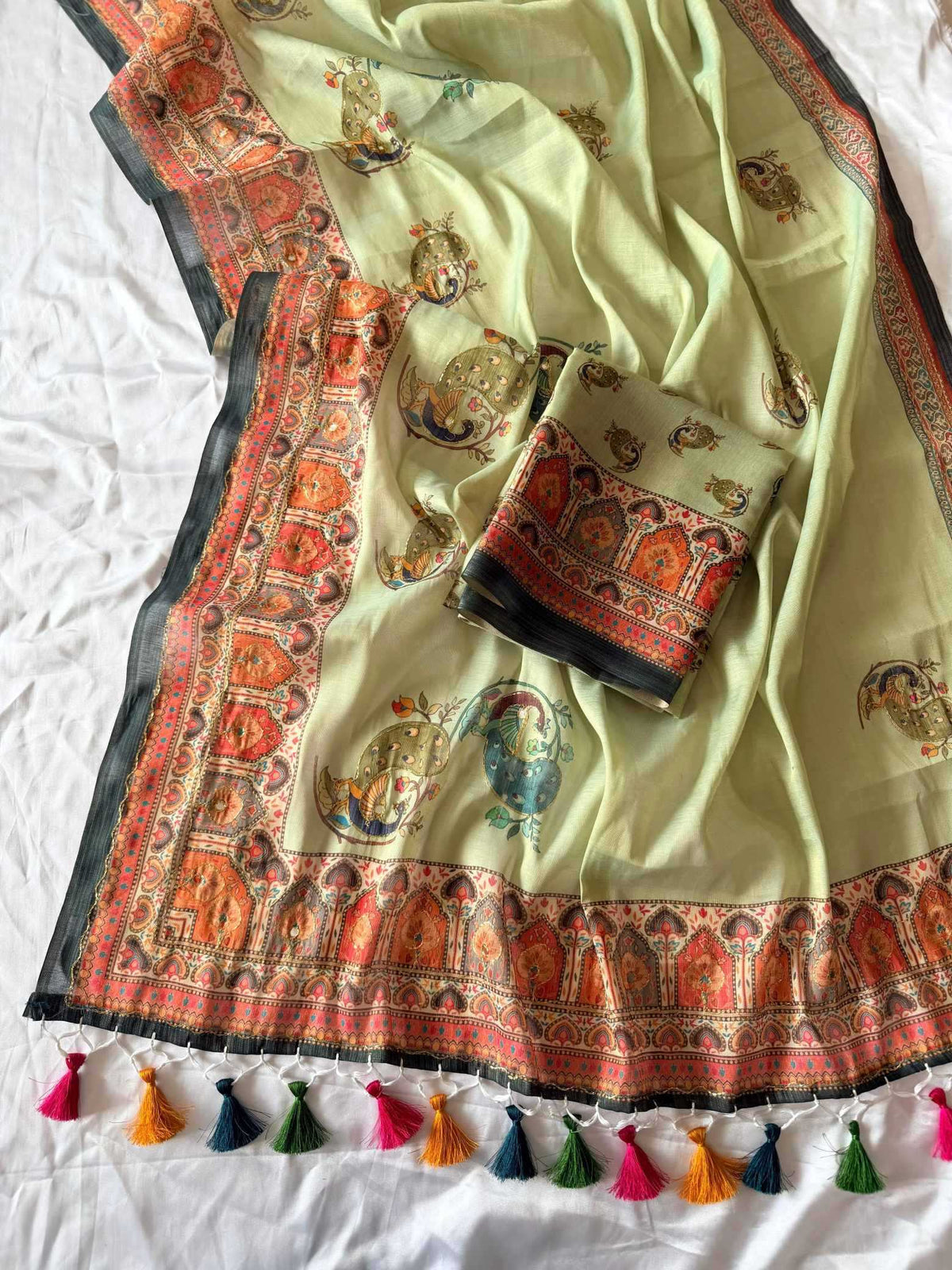 Zari Silk Printed Saree