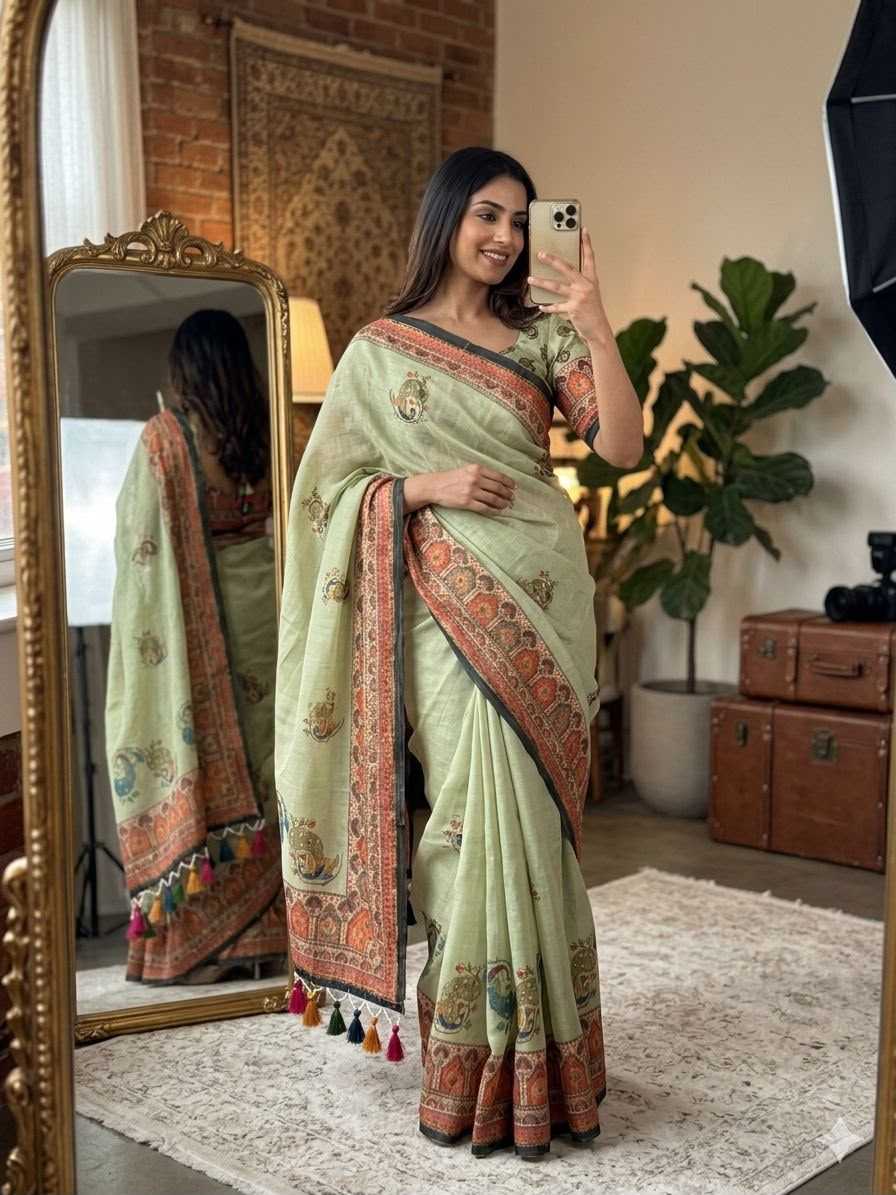 Printed Silk Saree