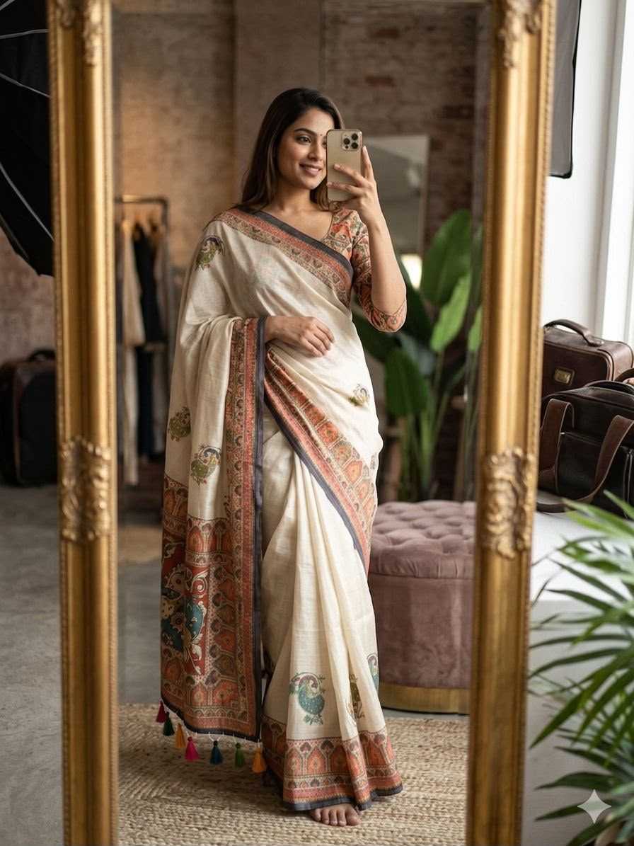 Printed Silk Saree