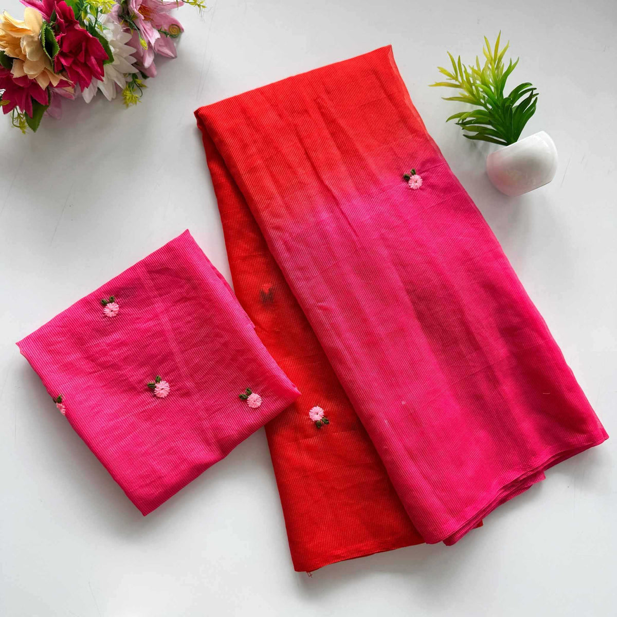 Cotton Hand Work Saree