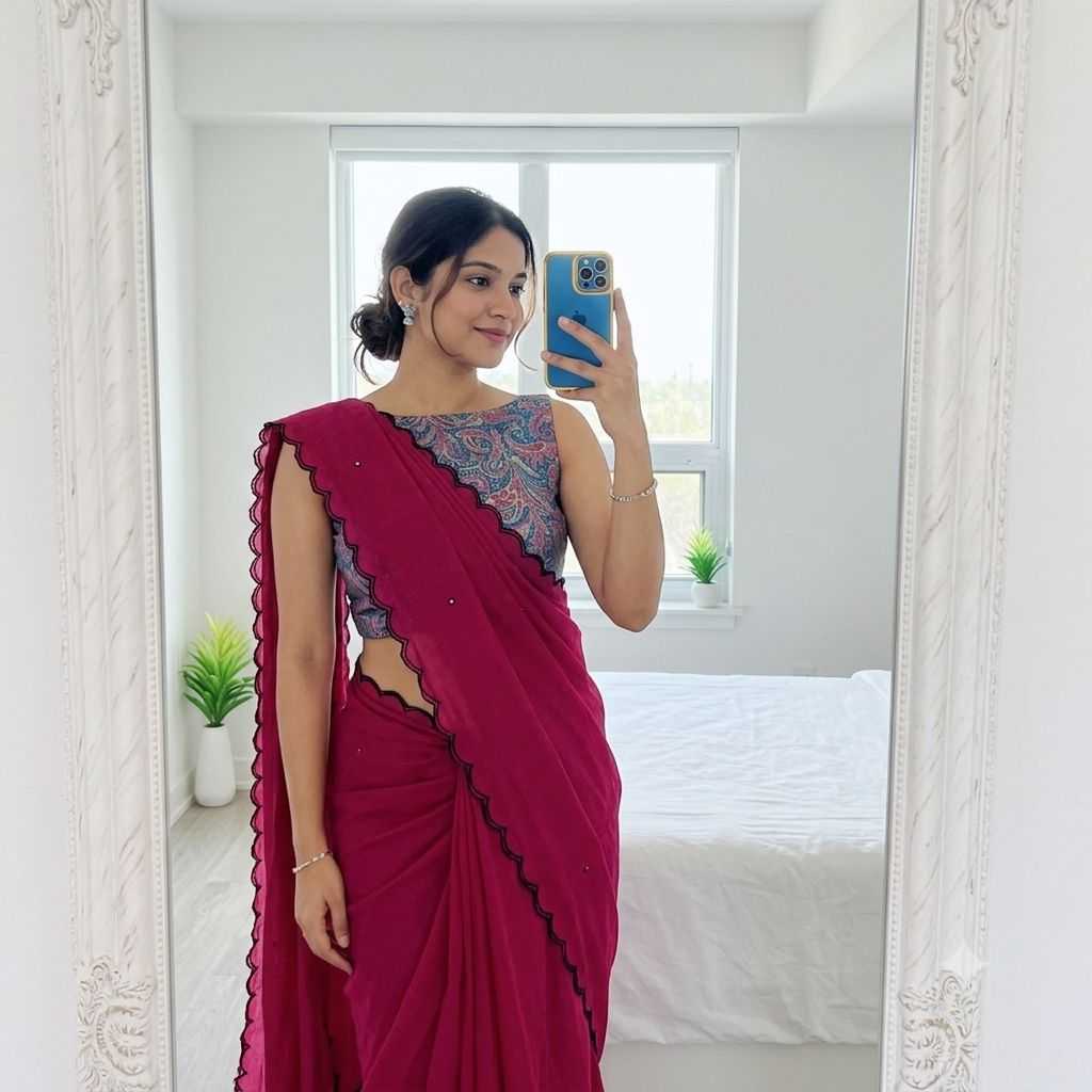 Chanderi Soft Party Wear Silk Saree