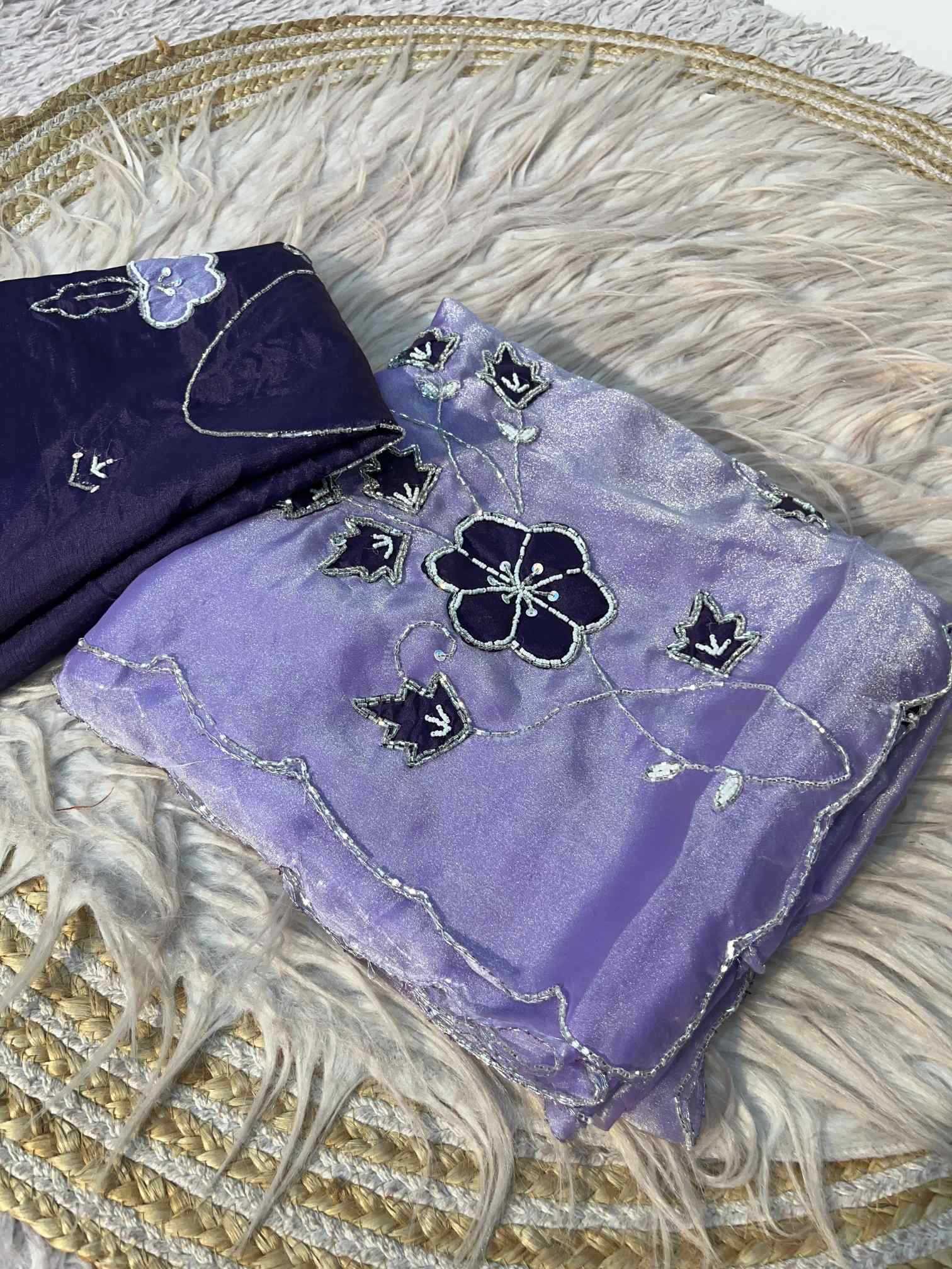 Dull Moss Designer Saree