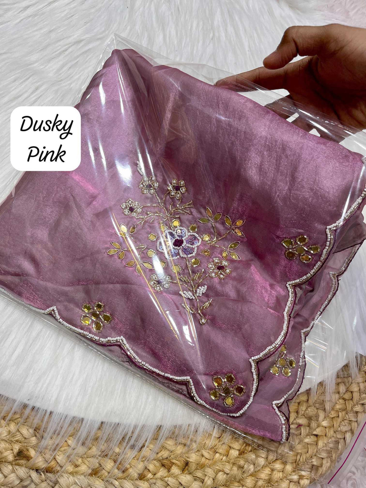 Krishnika Satin Hand Work Saree