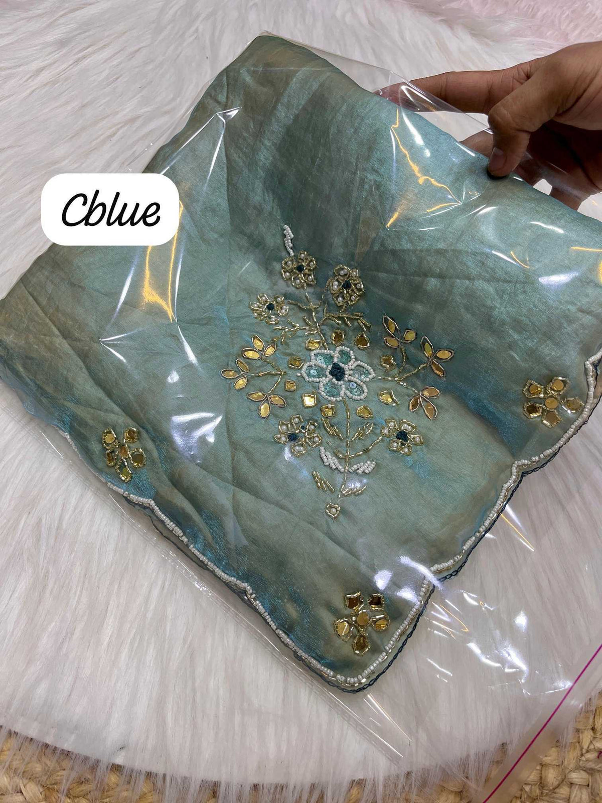 Krishnika Satin Hand Work Saree