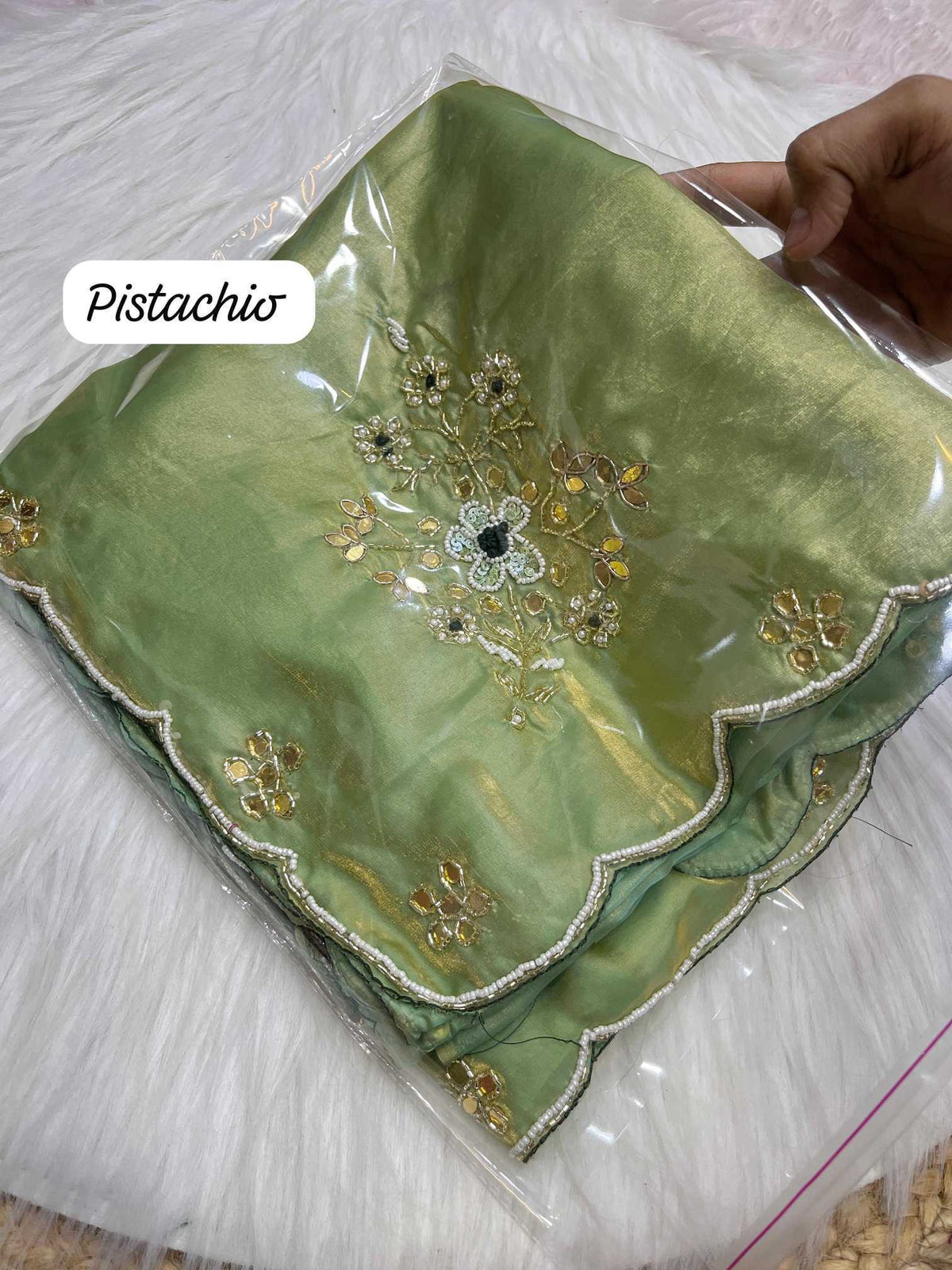 Krishnika Satin Hand Work Saree