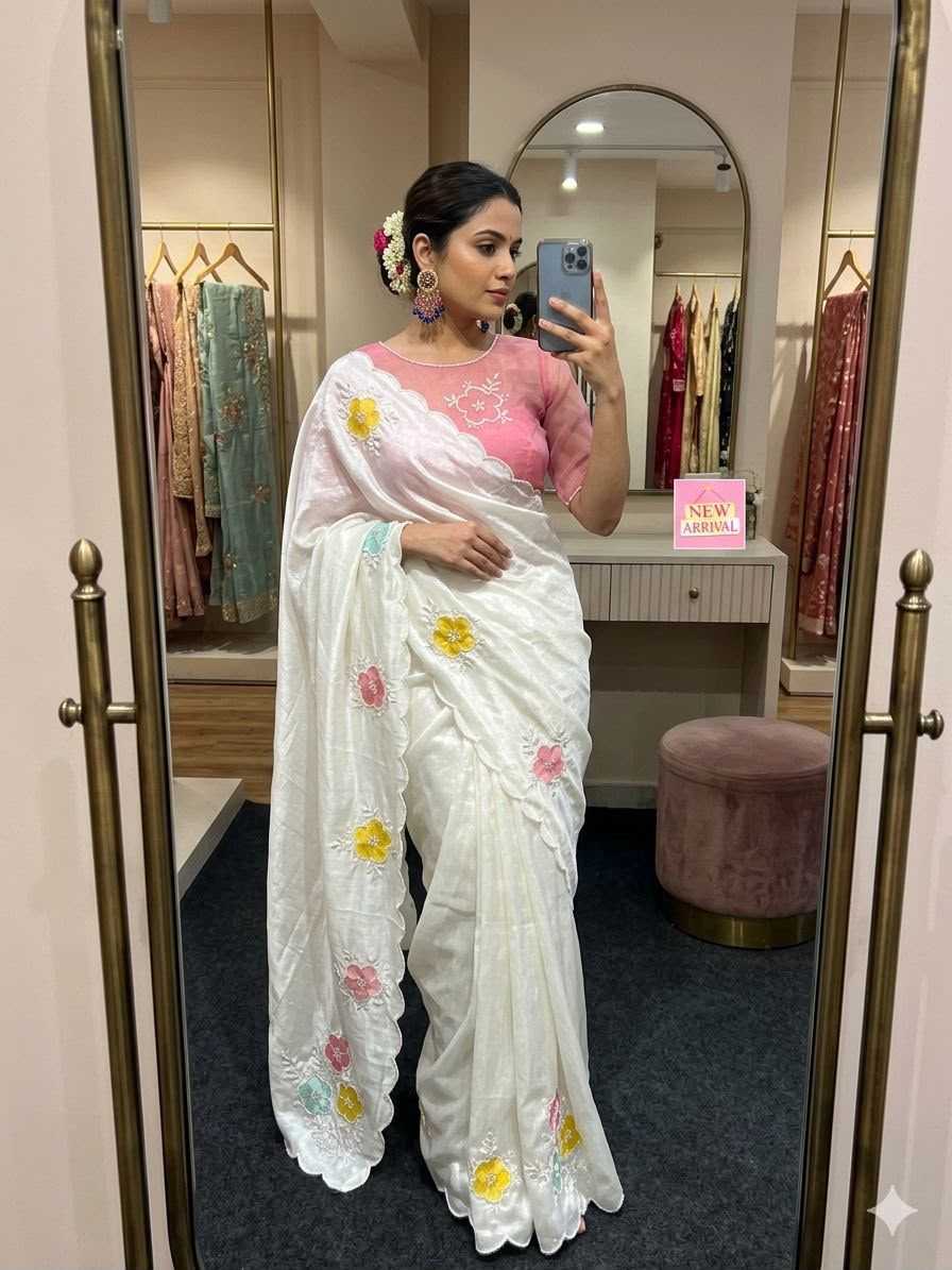 Manasika Chinon Silk Soft Saree