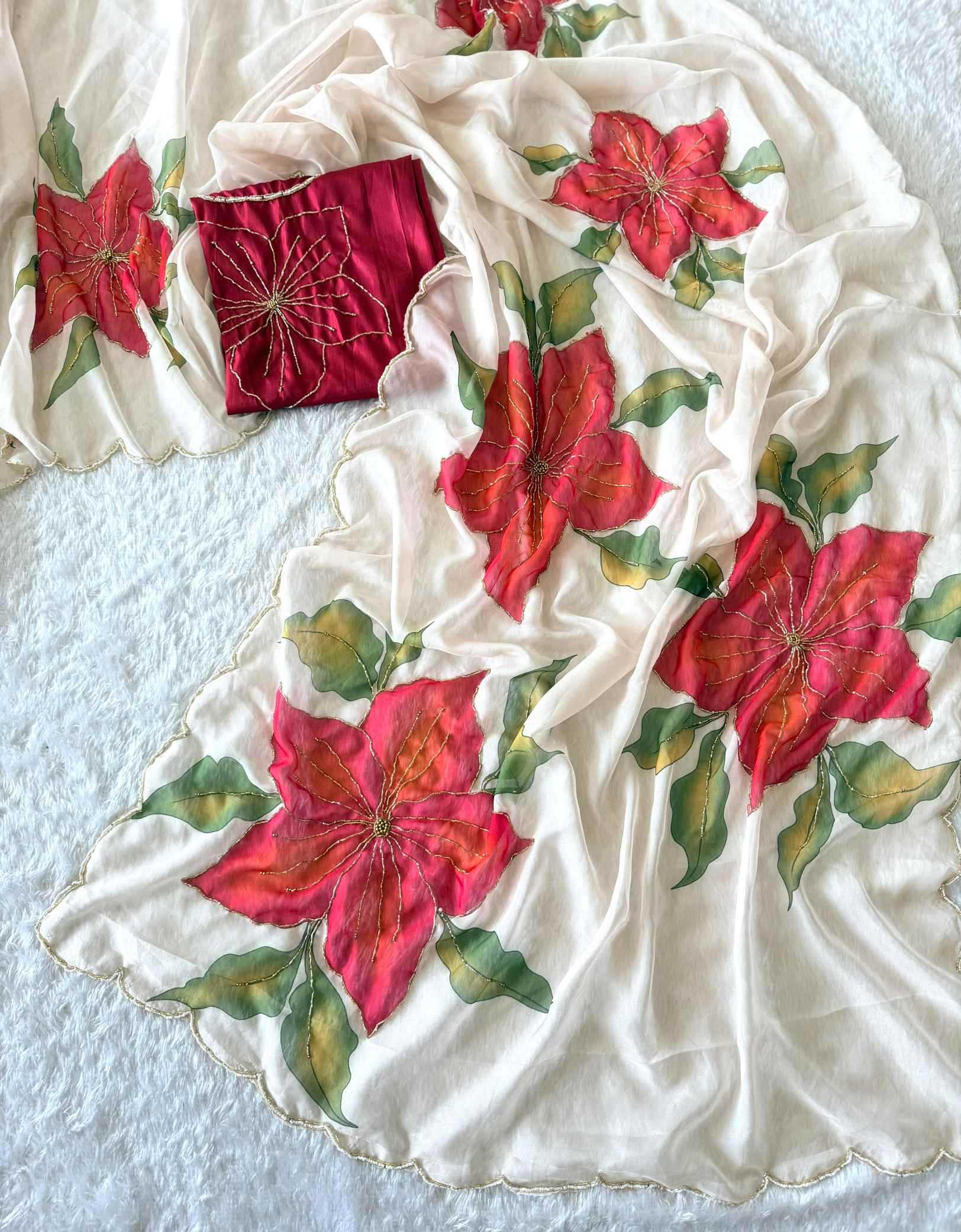 Soft Butter Silk Handloom Saree