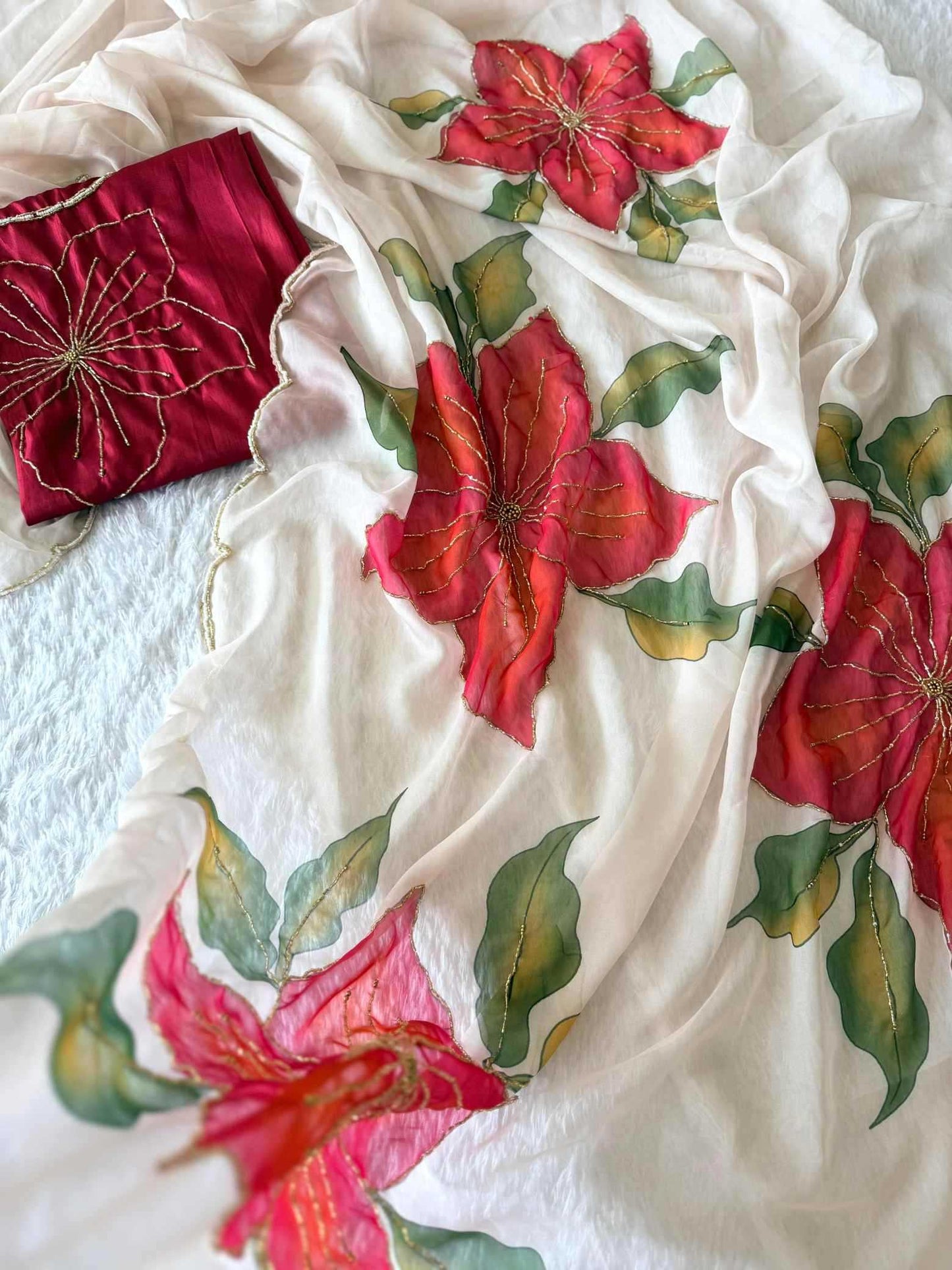 Soft Butter Silk Handloom Saree