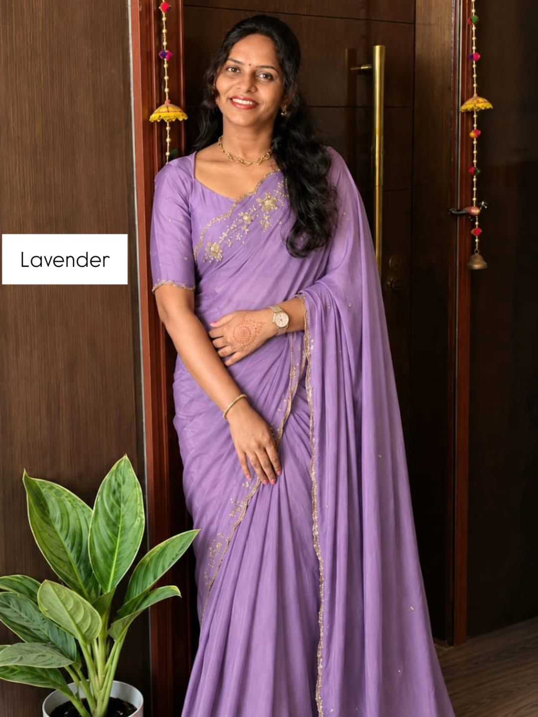 Crush Silk Designer Saree