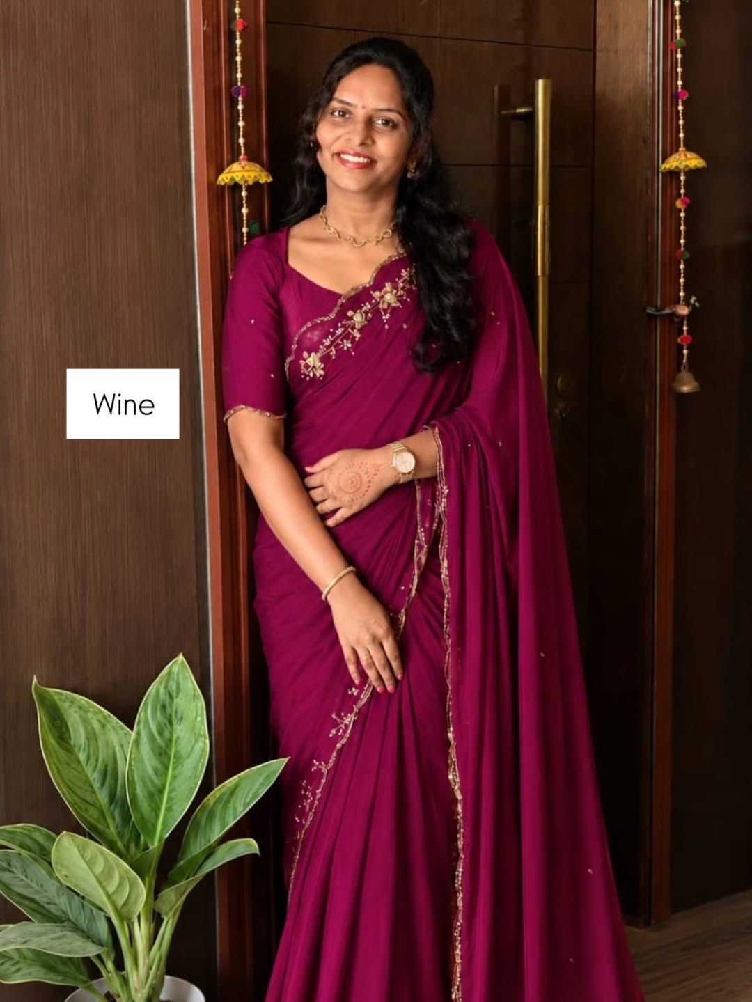 Crush Silk Designer Saree