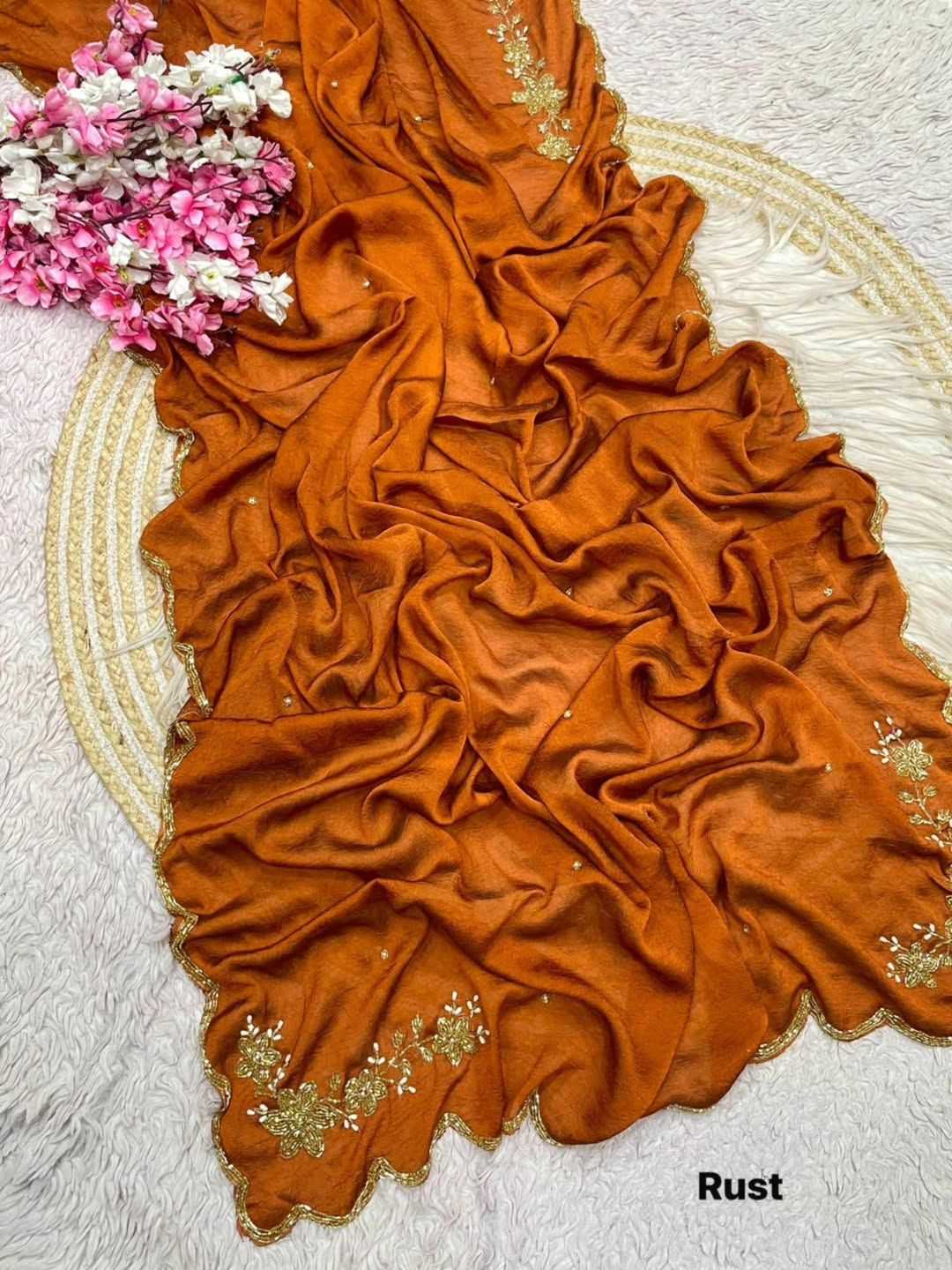 Crush Silk Designer Saree