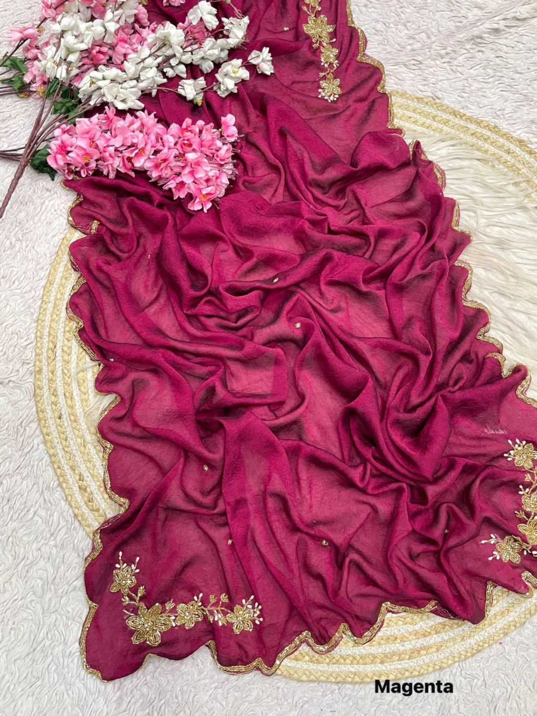 Crush Silk Designer Saree