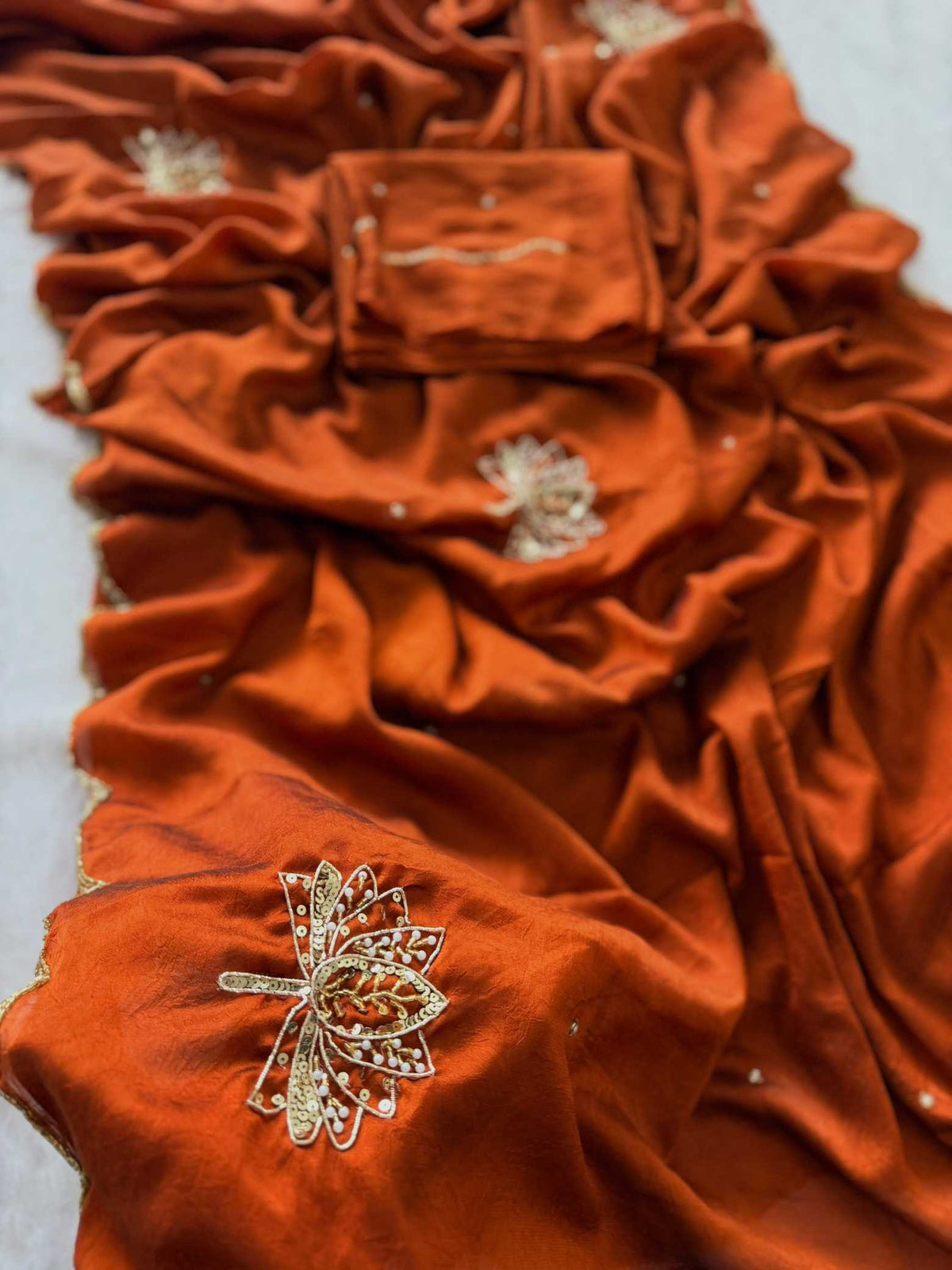 Vidhi Soft Gold Crush Designer Saree