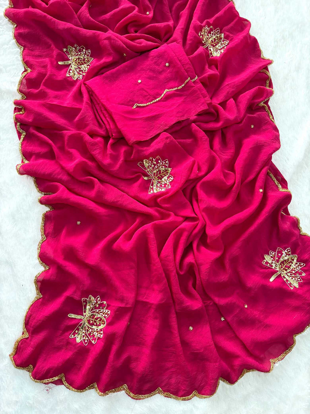 Vidhi Soft Gold Crush Designer Saree