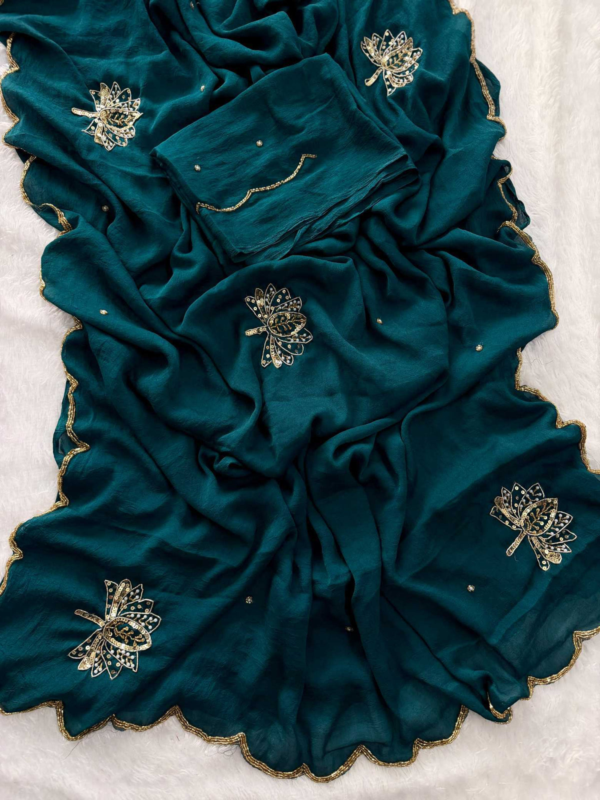 Vidhi Soft Gold Crush Designer Saree