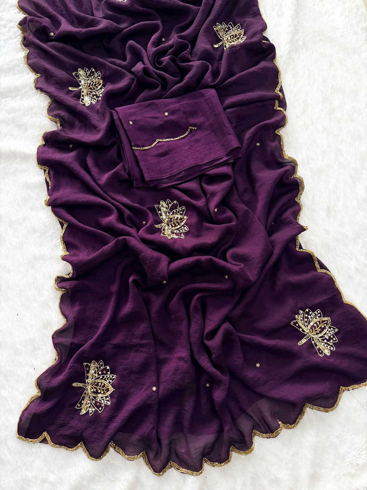Vidhi Soft Gold Crush Designer Saree