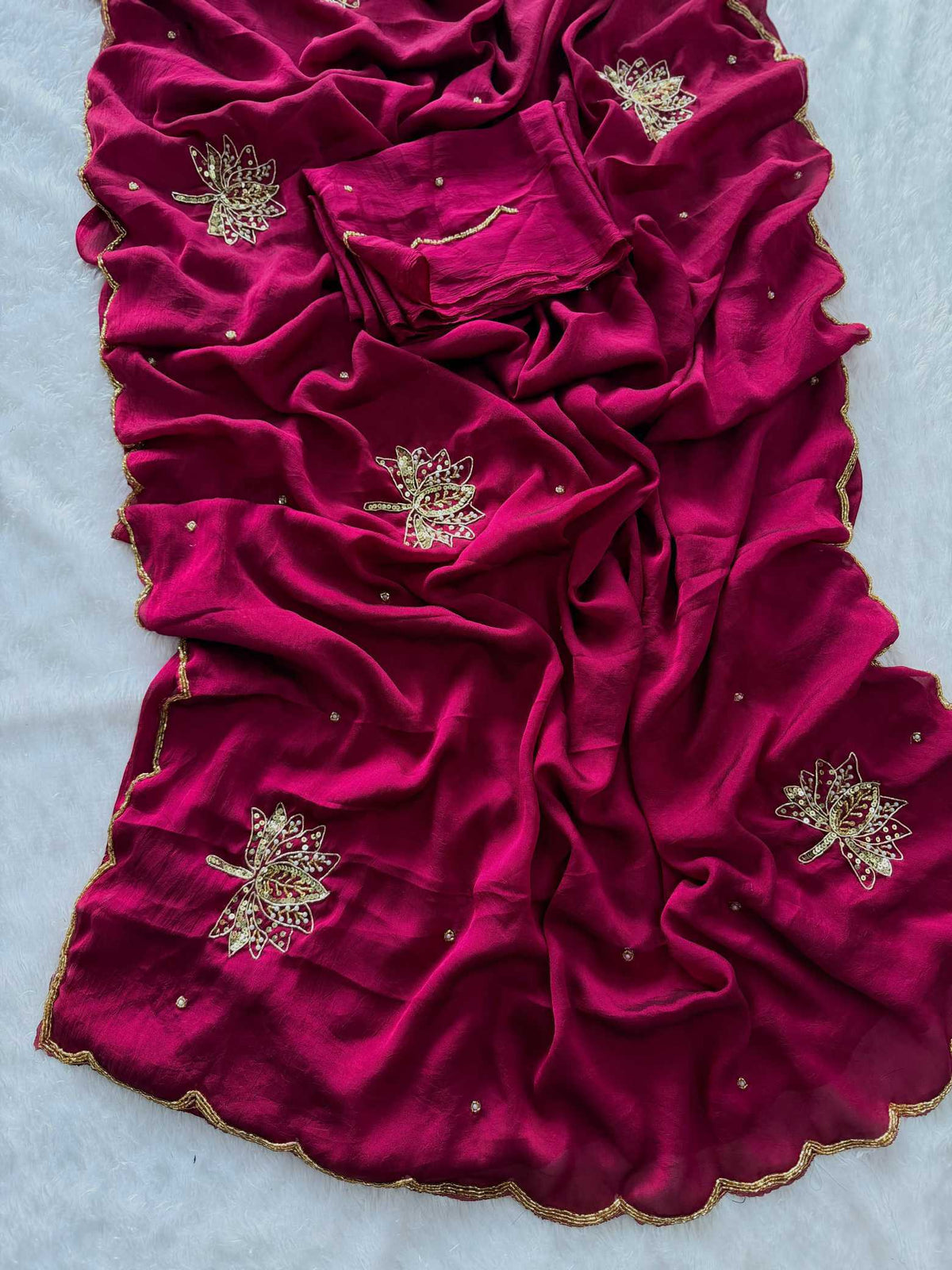 Vidhi Soft Gold Crush Designer Saree