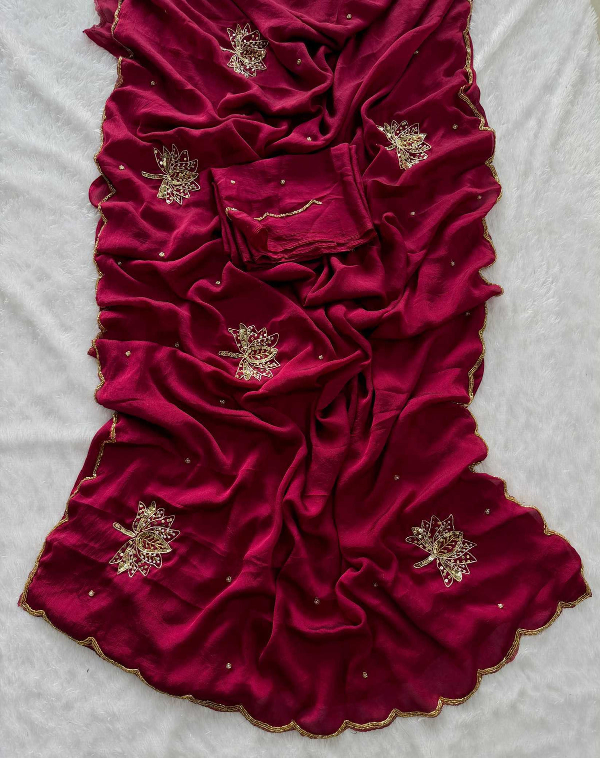 Vidhi Soft Gold Crush Designer Saree