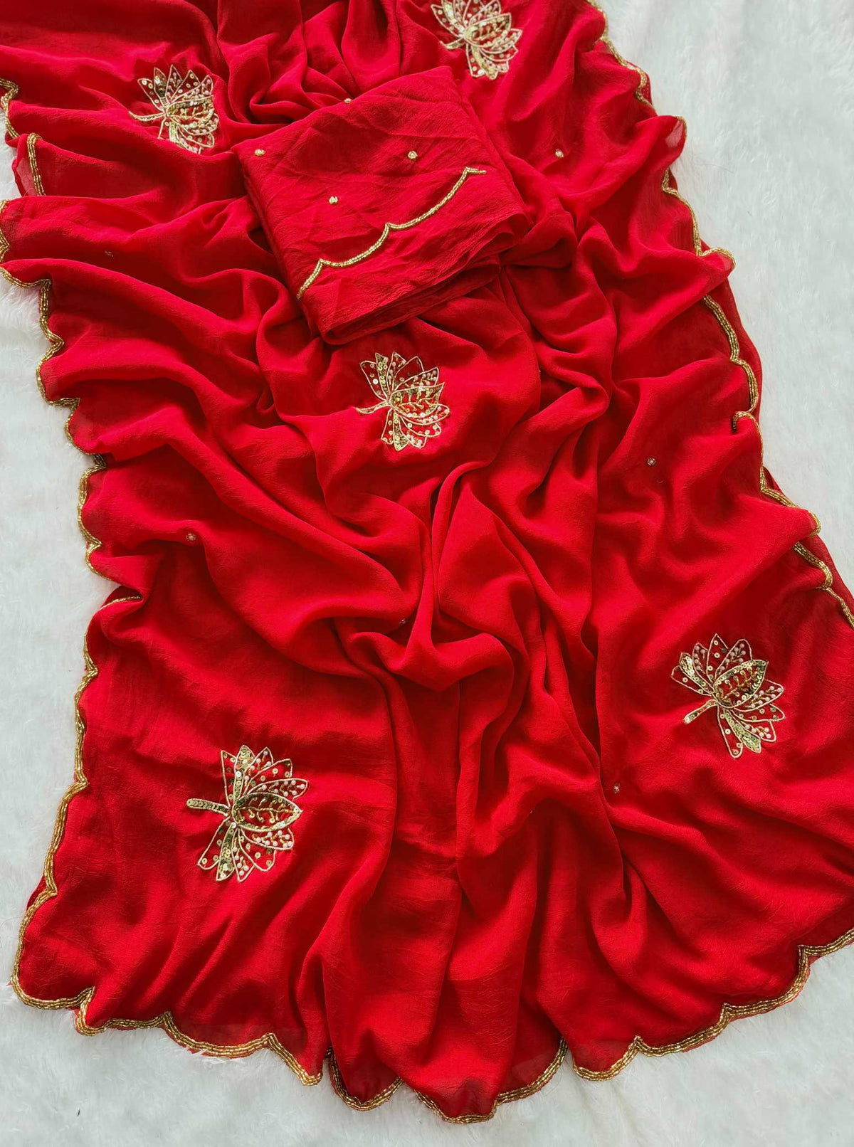 Vidhi Soft Gold Crush Designer Saree