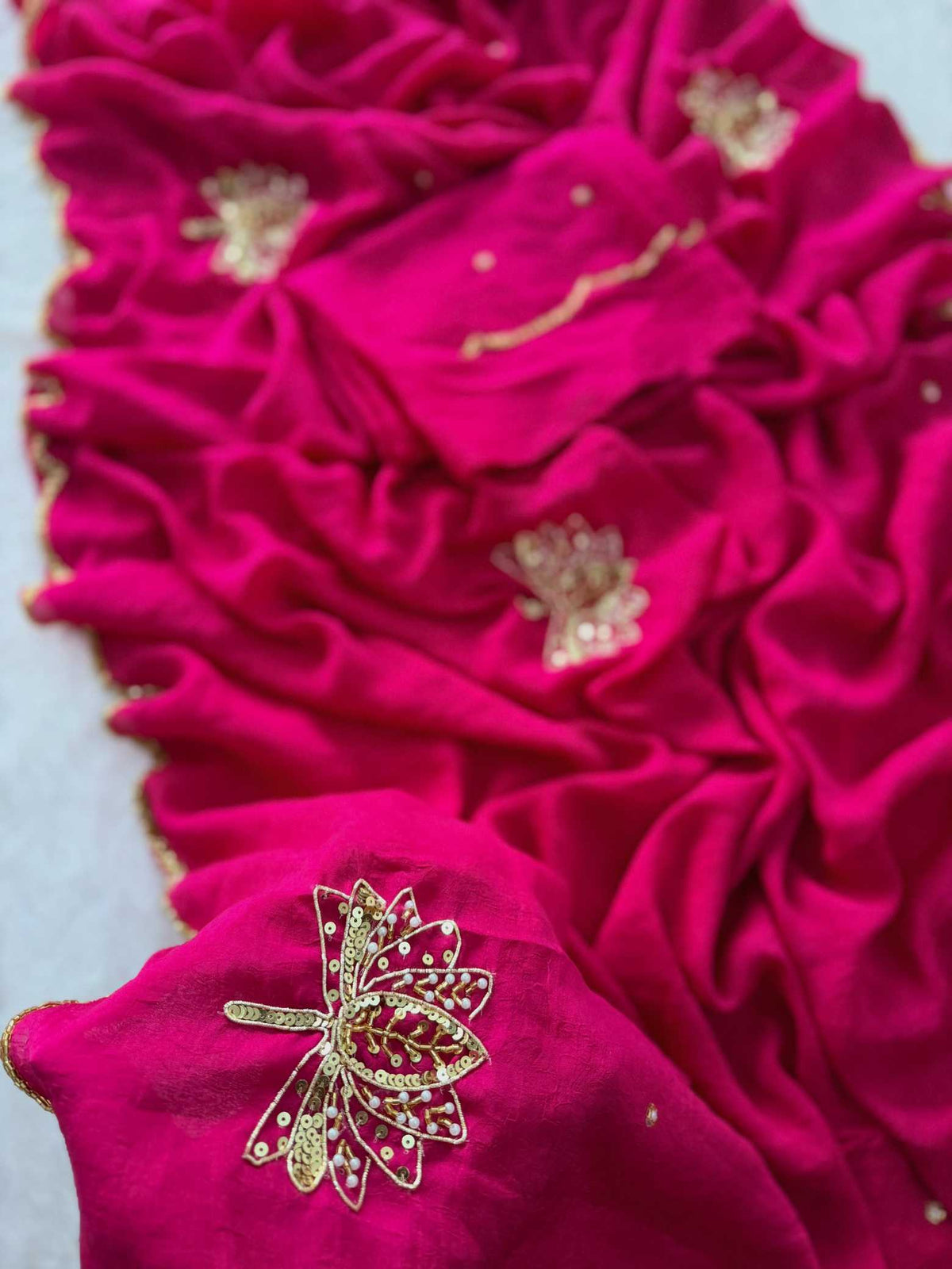 Vidhi Soft Gold Crush Designer Saree