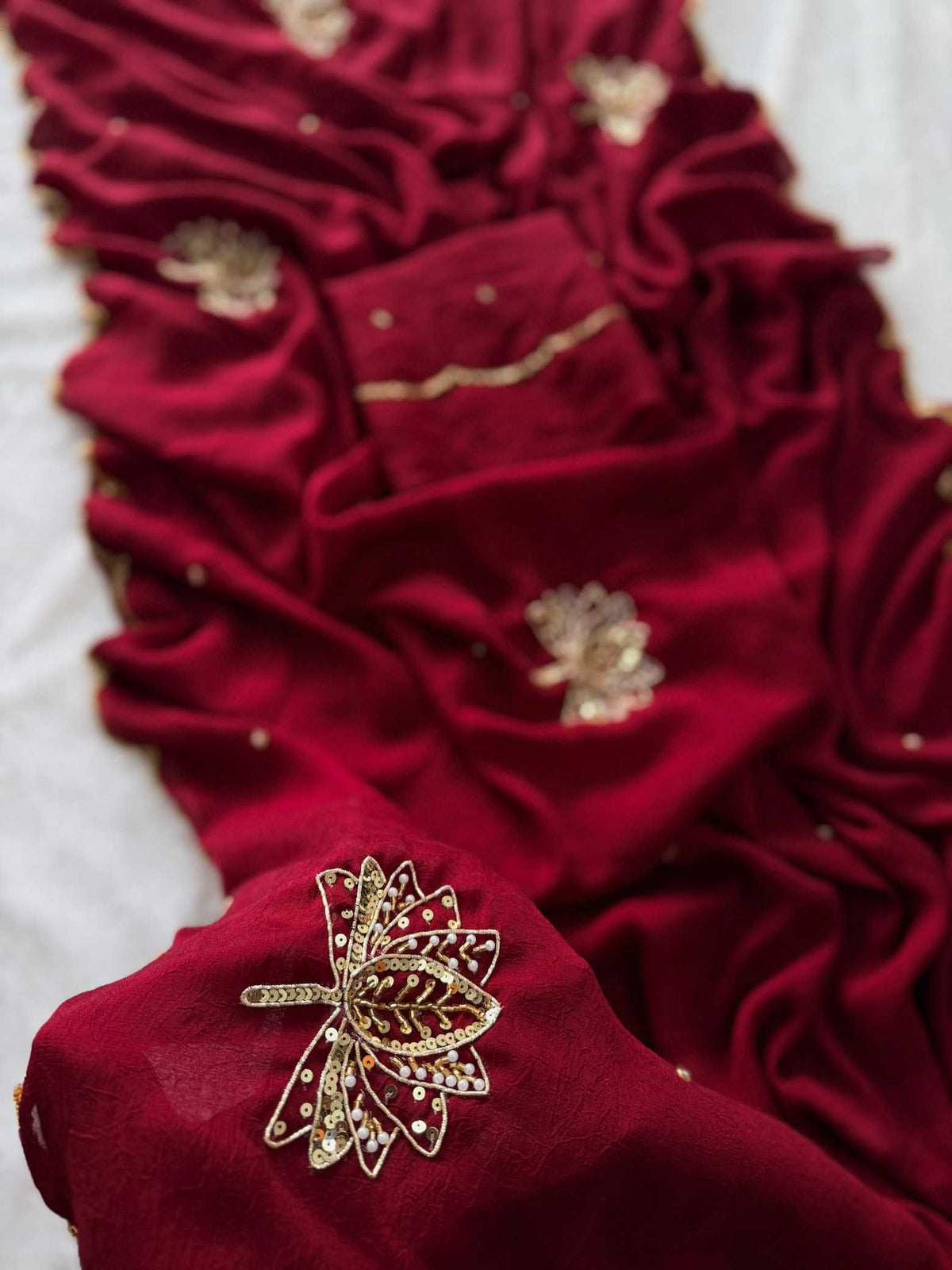 Vidhi Soft Gold Crush Designer Saree