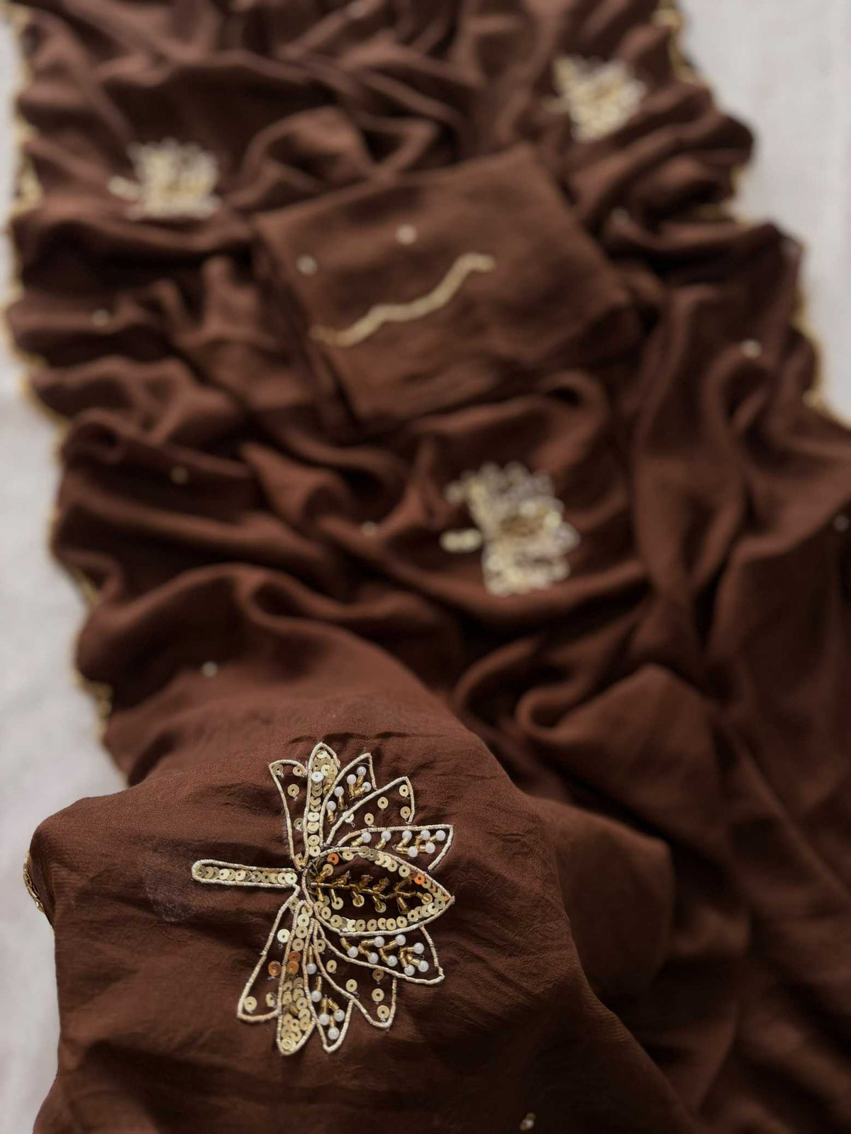 Vidhi Soft Gold Crush Designer Saree